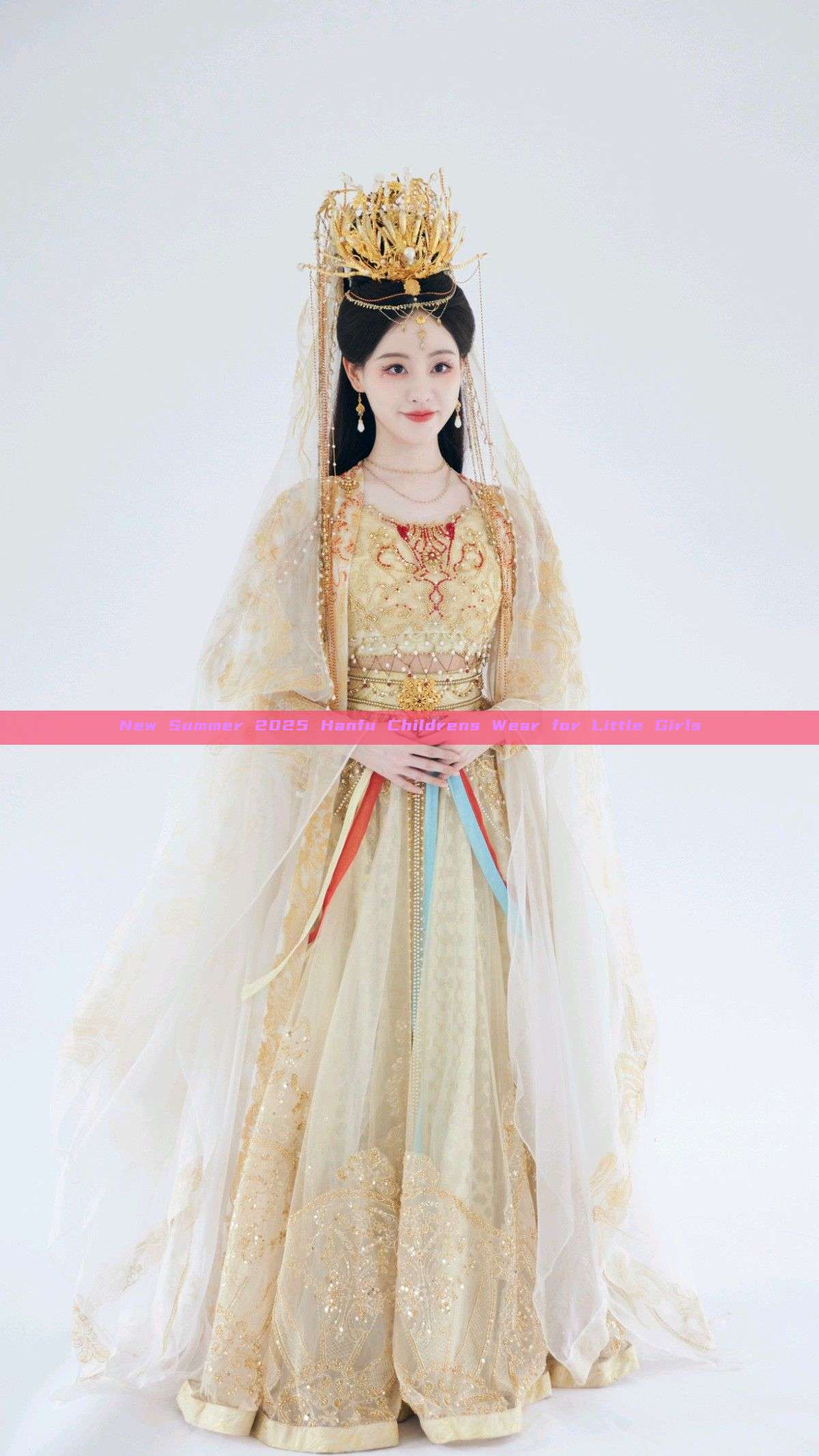 New Summer 2025 Hanfu Childrens Wear for Little Girls