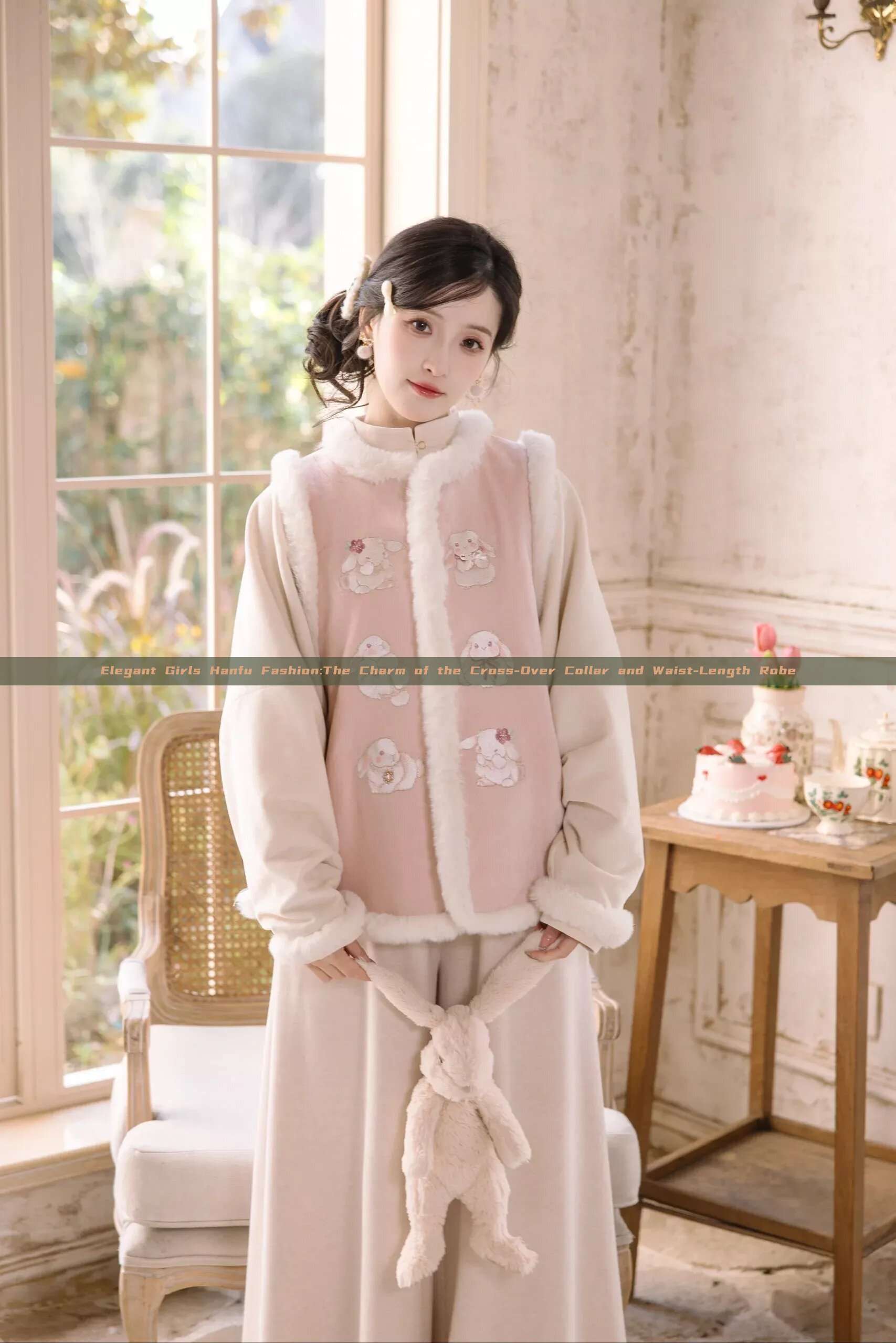 Elegant Girls Hanfu Fashion:The Charm of the Cross-Over Collar and Waist-Length Robe Elegant Girls Hanfu Fashion:The Charm of the Cross-Over Collar and Waist-Length Robe