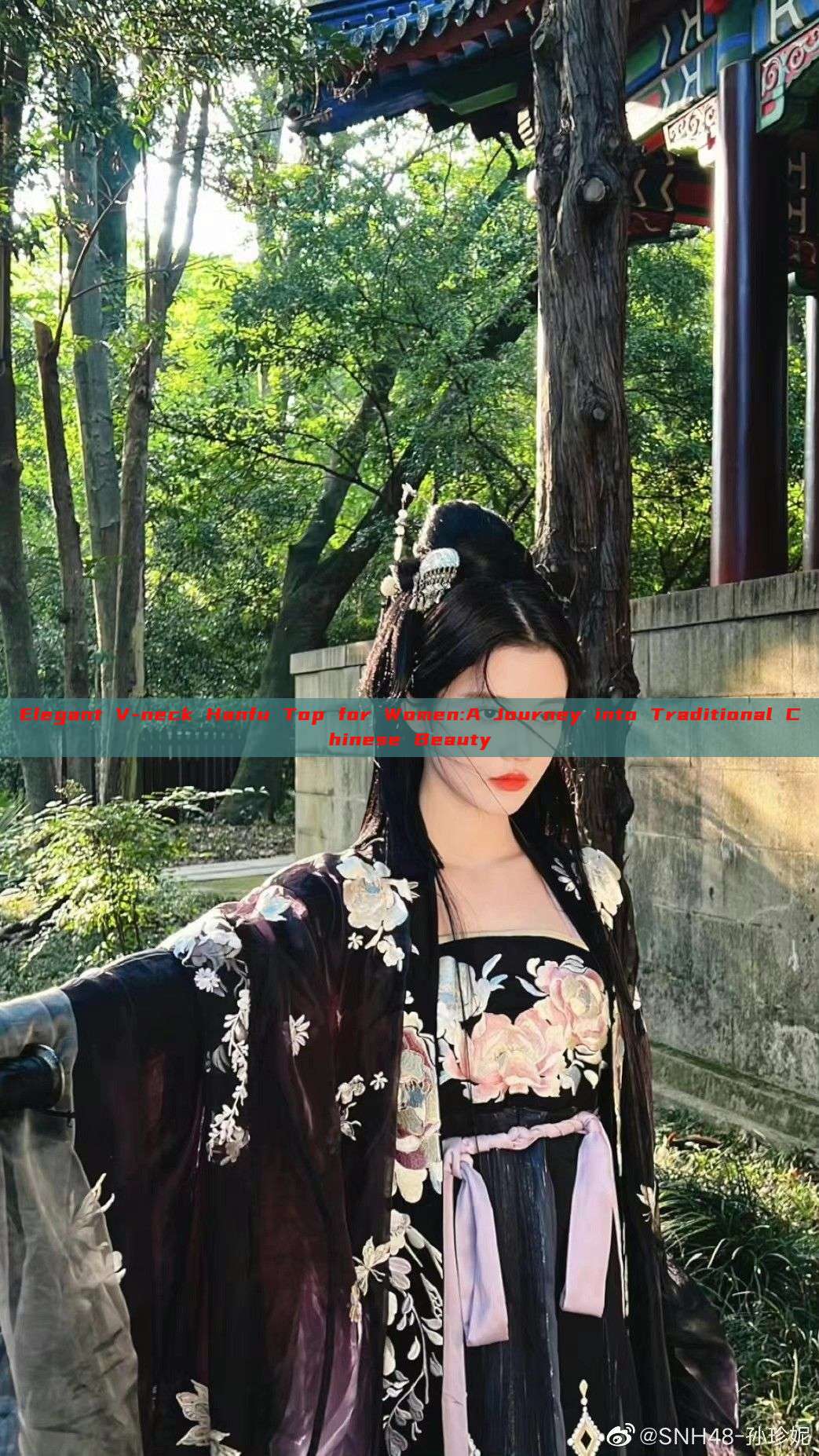 Elegant V-neck Hanfu Top for Women:A Journey into Traditional Chinese Beauty