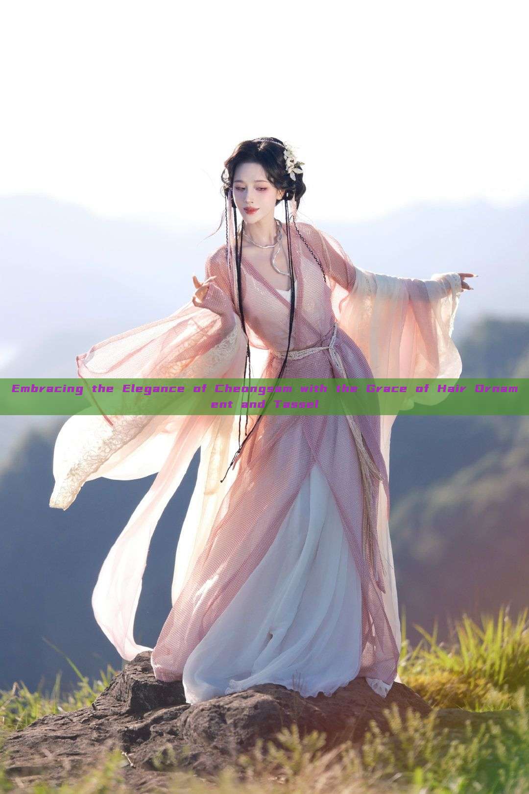 Embracing the Elegance of Cheongsam with the Grace of Hair Ornament and Tassel