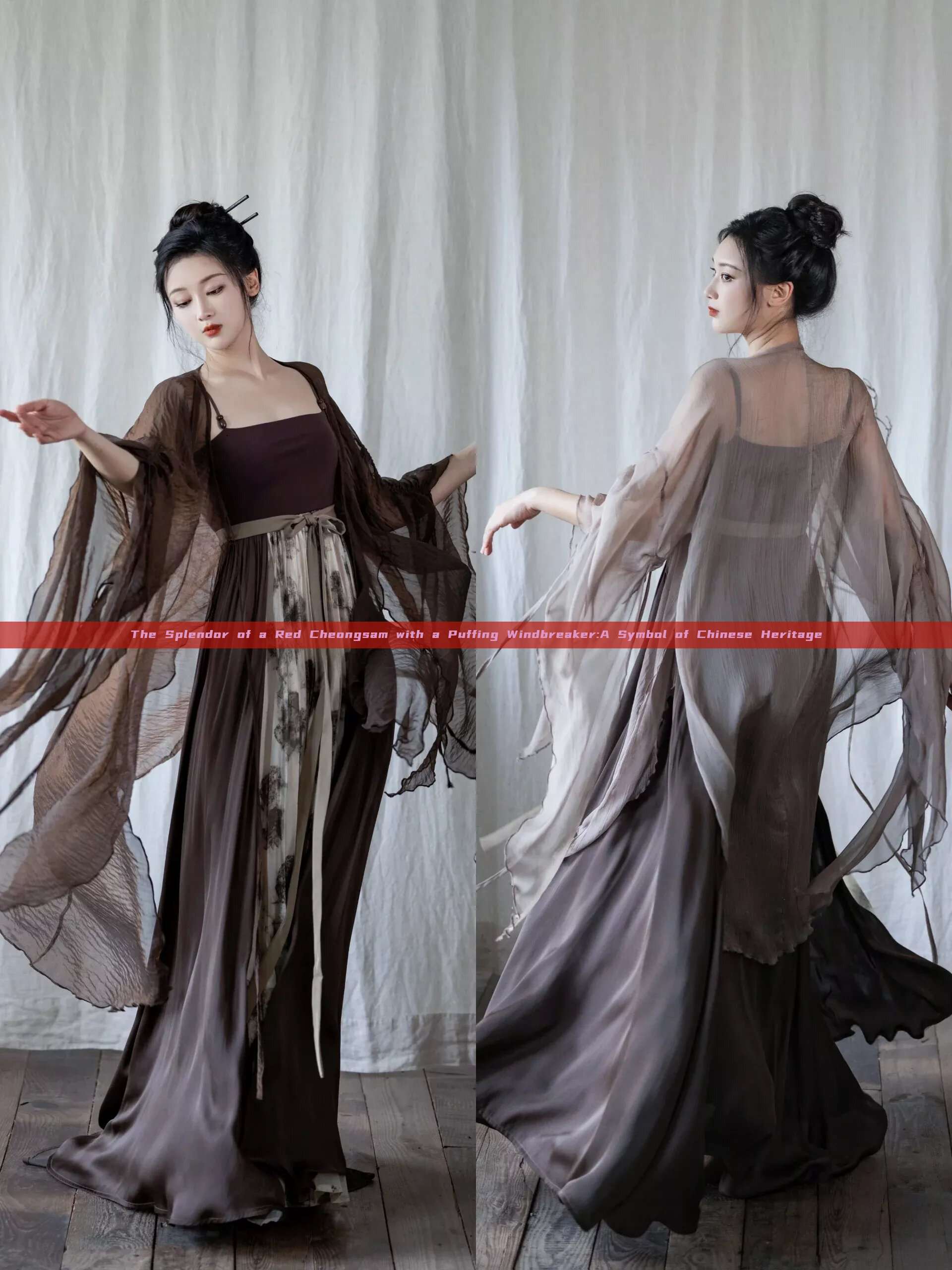 The Splendor of a Red Cheongsam with a Puffing Windbreaker:A Symbol of Chinese Heritage