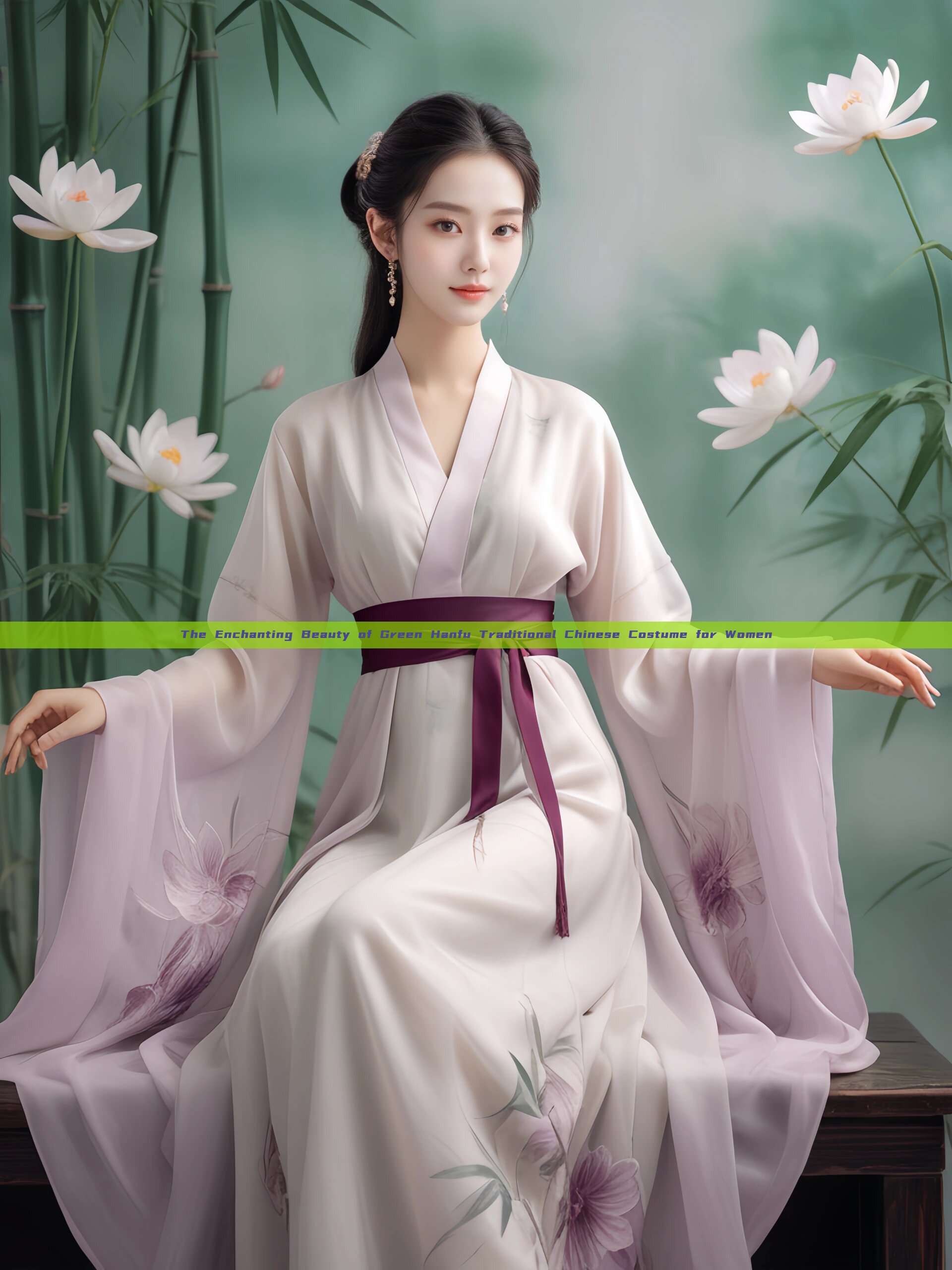 The Enchanting Beauty of Green Hanfu Traditional Chinese Costume for Women