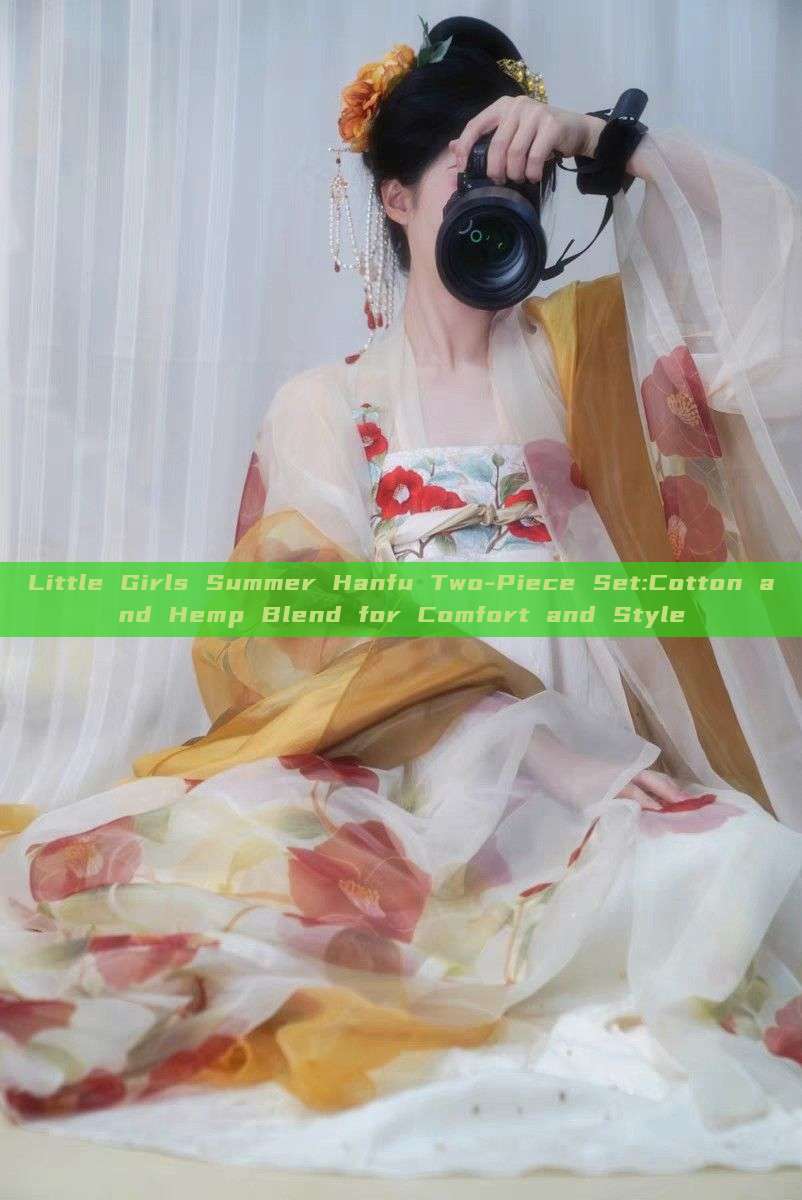 Little Girls Summer Hanfu Two-Piece Set:Cotton and Hemp Blend for Comfort and Style