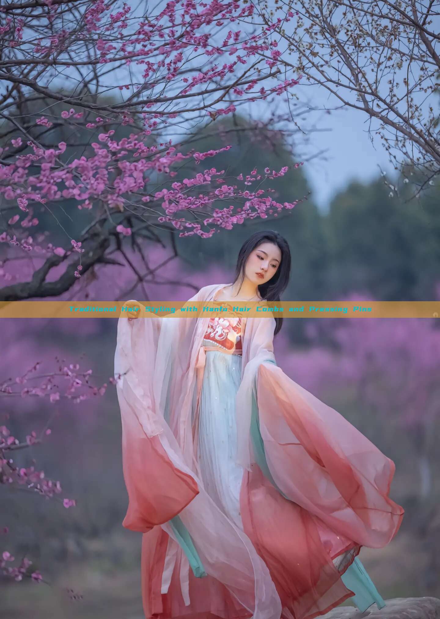 Traditional Hair Styling with Hanfu Hair Combs and Pressing Pins