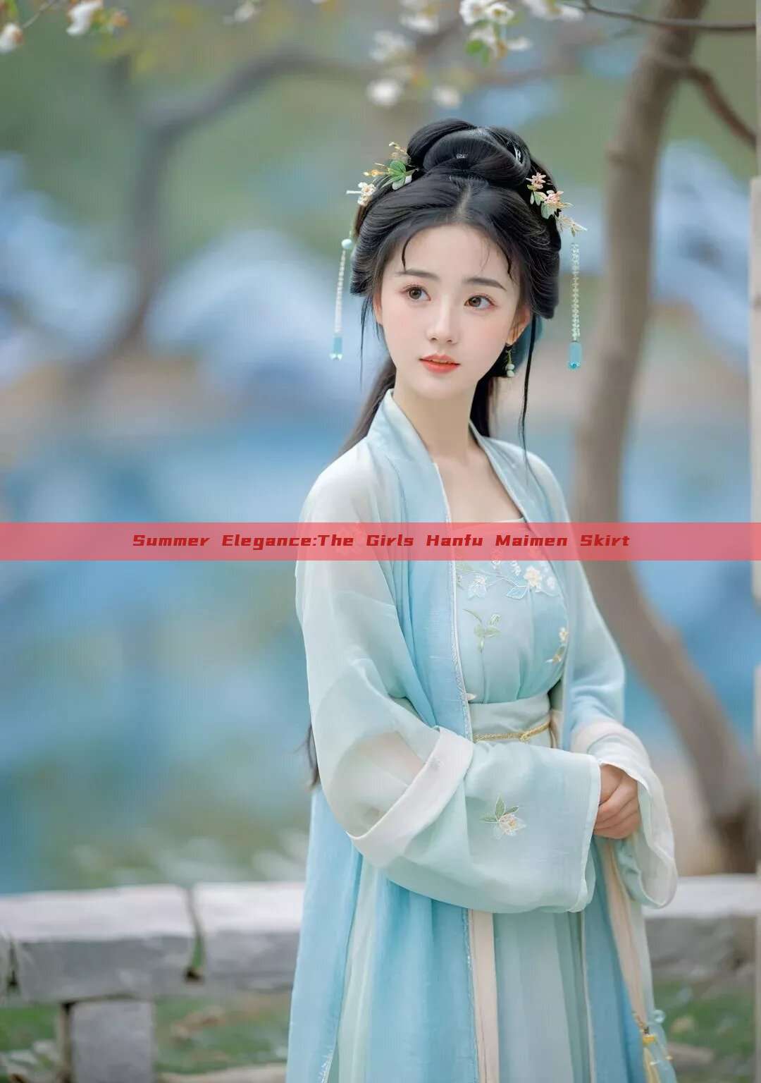 Summer Elegance:The Girls Hanfu Maimen Skirt
