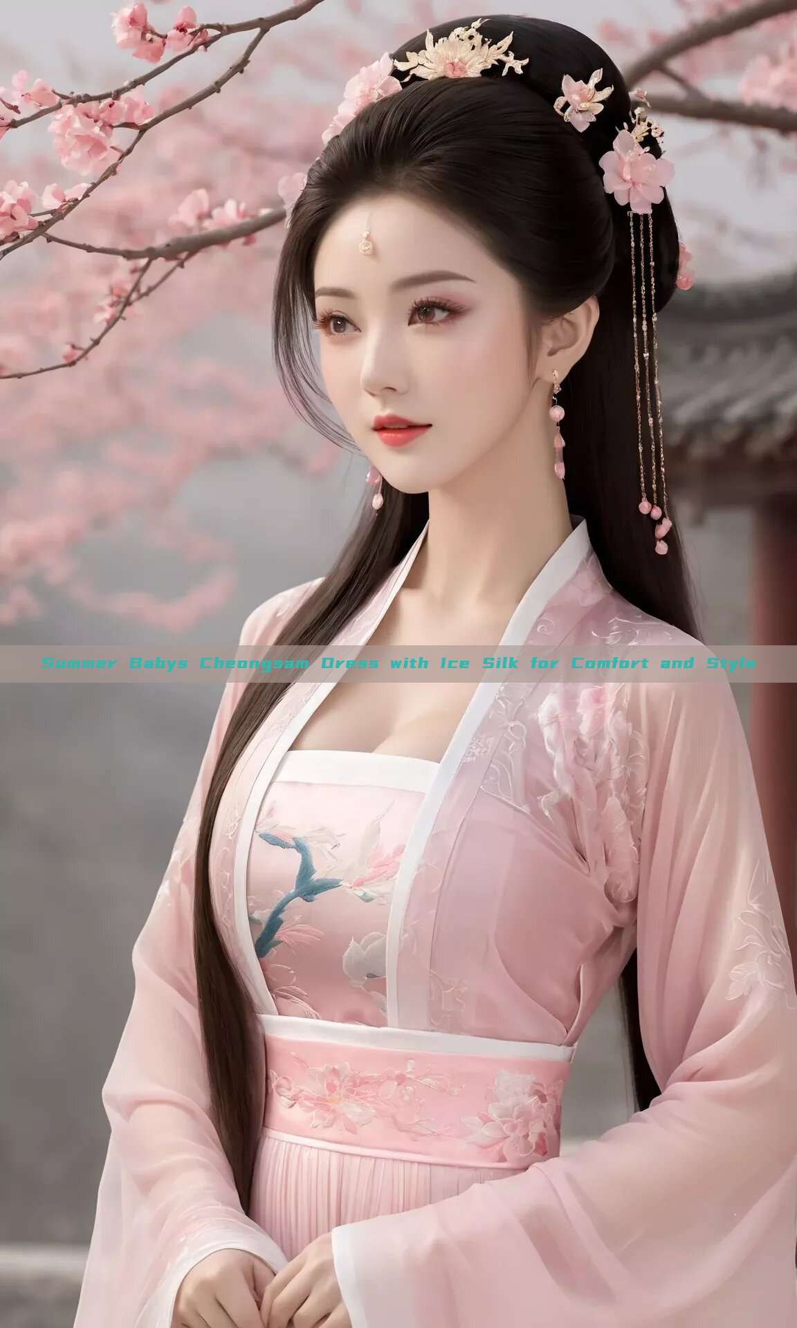 Summer Babys Cheongsam Dress with Ice Silk for Comfort and Style Summer Babys Cheongsam Dress with Ice Silk for Comfort and Style