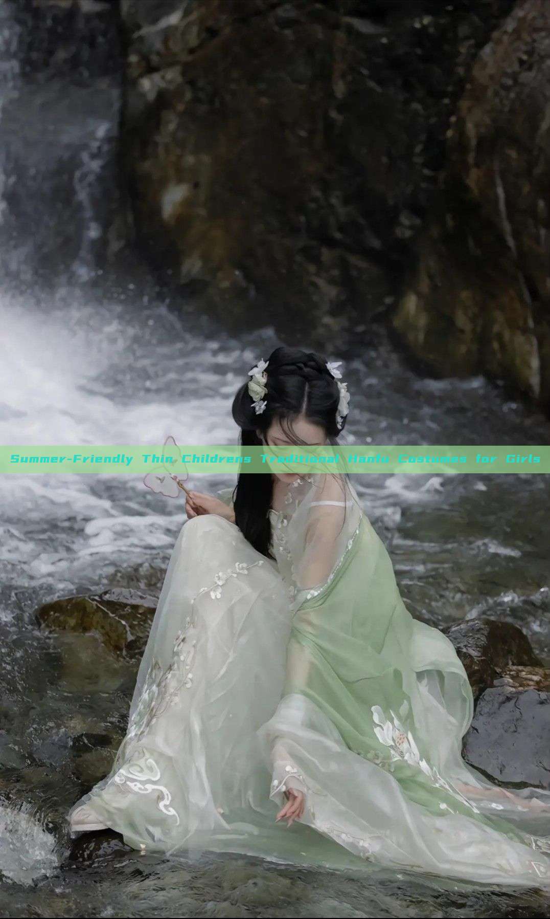 Summer-Friendly Thin Childrens Traditional Hanfu Costumes for Girls
