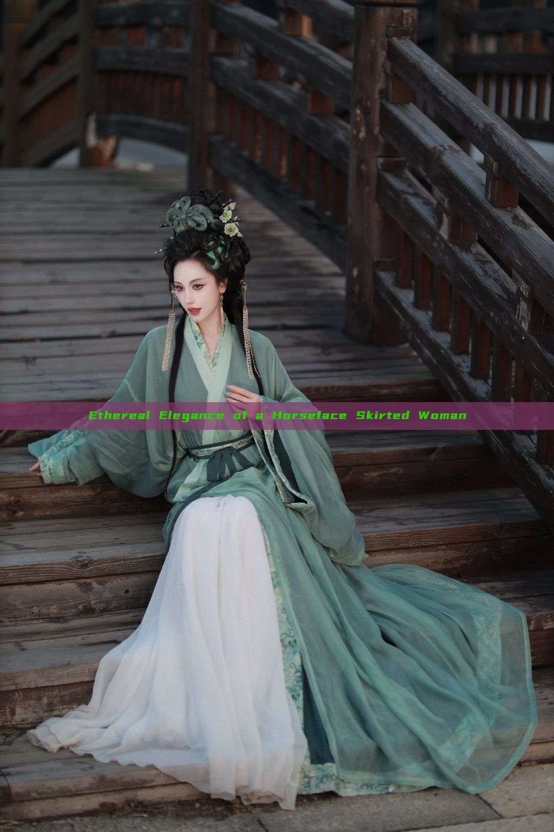 Ethereal Elegance of a Horseface Skirted Woman
