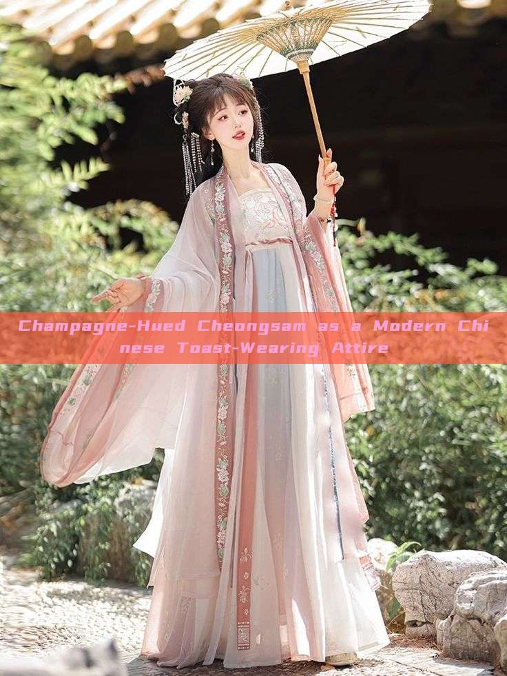Champagne-Hued Cheongsam as a Modern Chinese Toast-Wearing Attire Champagne-Hued Cheongsam as a Modern Chinese Toast-Wearing Attire