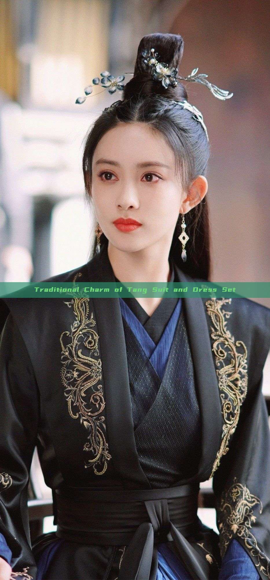 Traditional Charm of Tang Suit and Dress Set