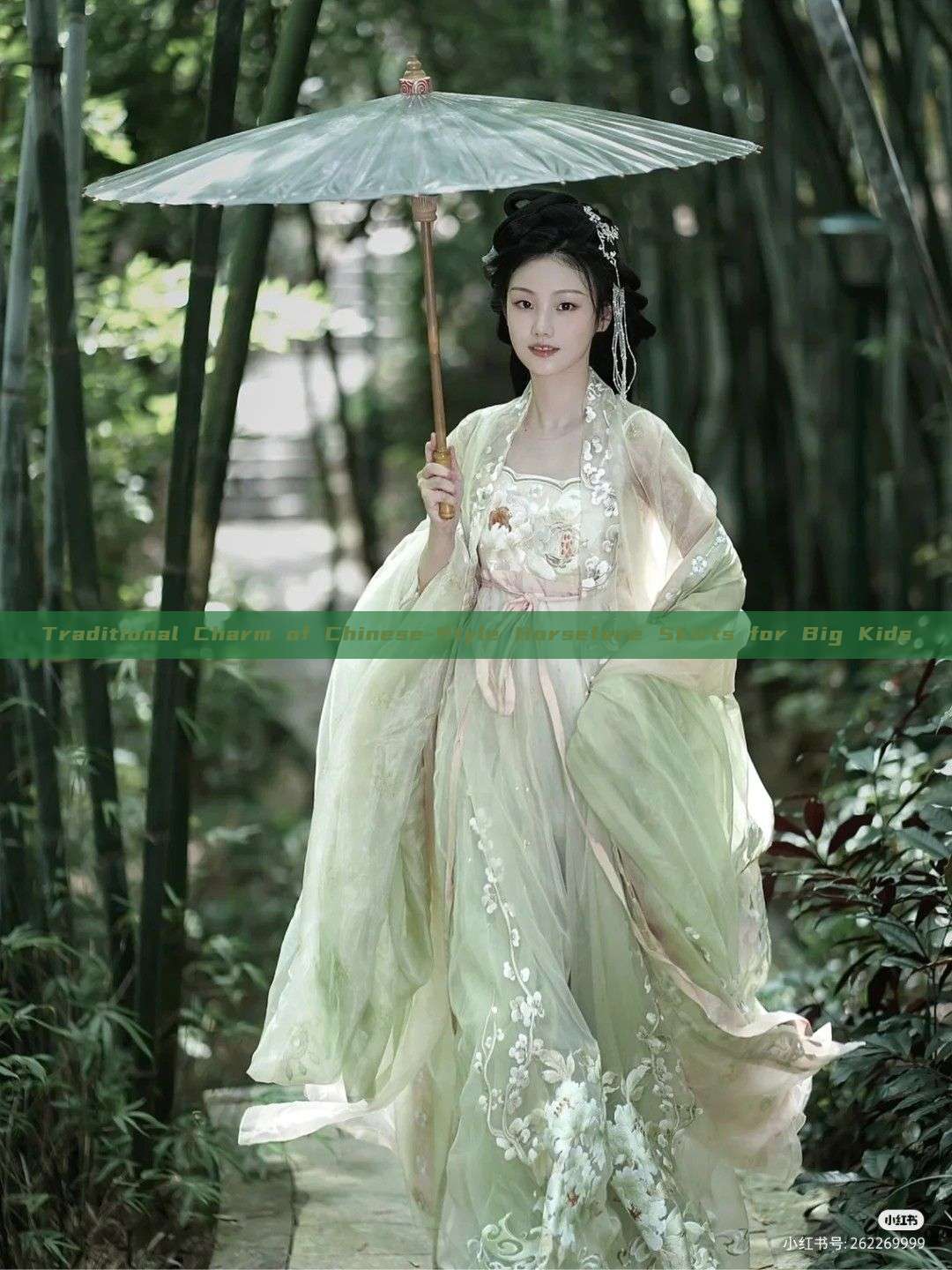 Traditional Charm of Chinese-Style Horseface Skirts for Big Kids