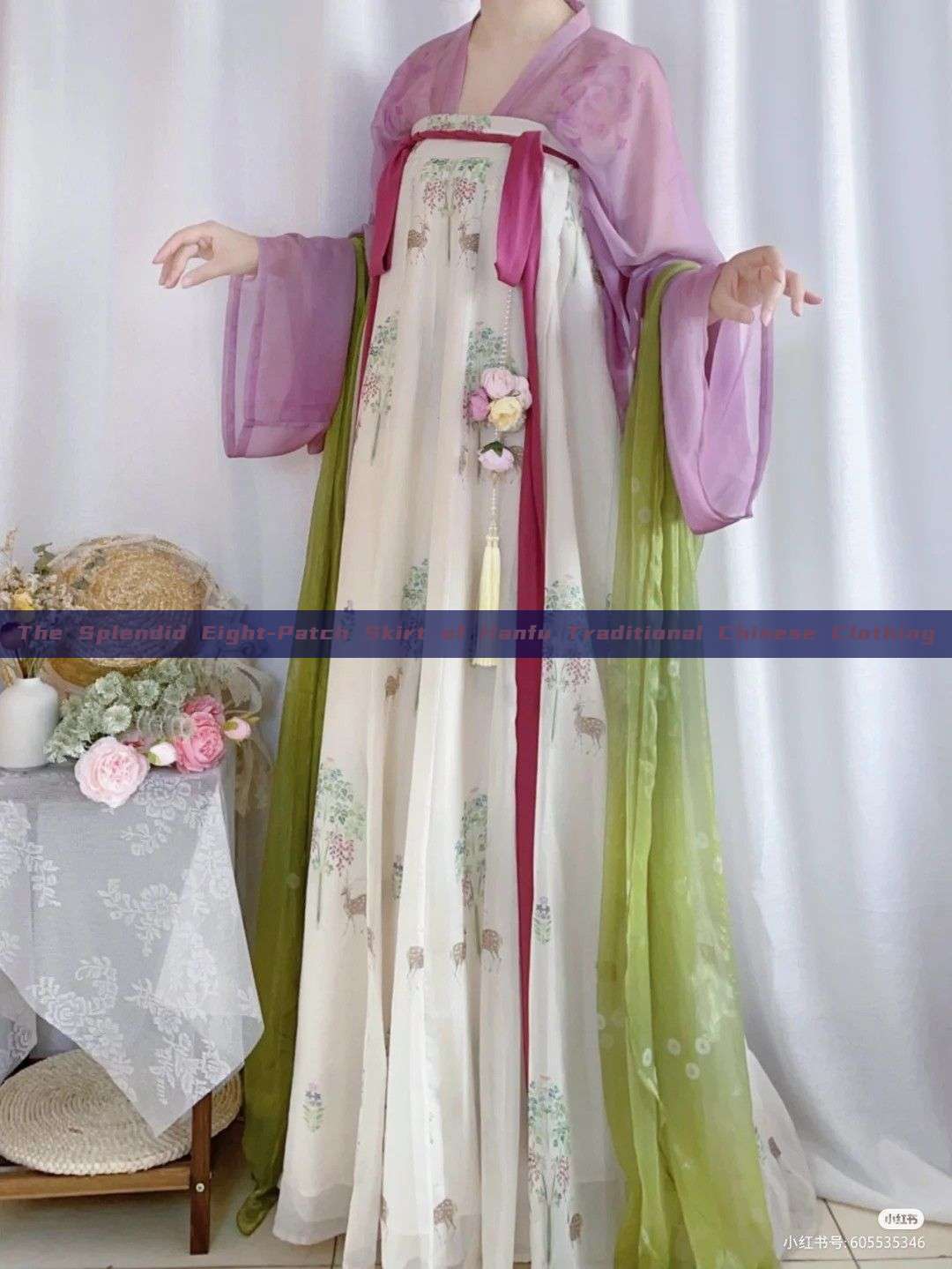 The Splendid Eight-Patch Skirt of Hanfu Traditional Chinese Clothing