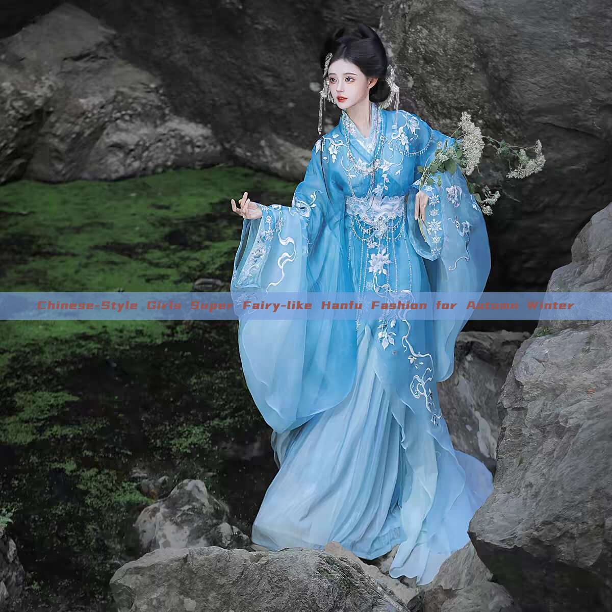 Chinese-Style Girls Super Fairy-like Hanfu Fashion for Autumn Winter Chinese-Style Girls Super Fairy-like Hanfu Fashion for Autumn Winter