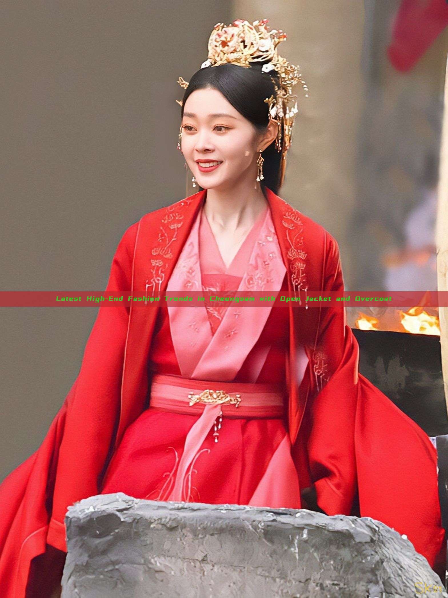 Latest High-End Fashion Trends in Cheongsam with Open Jacket and Overcoat