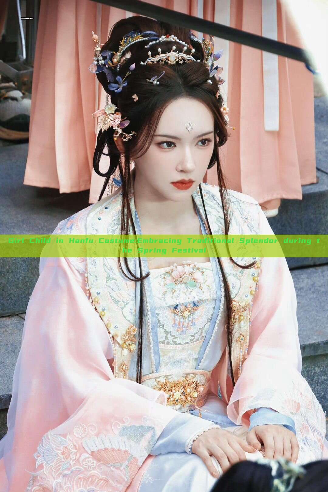 Girl Child in Hanfu Costume:Embracing Traditional Splendor during the Spring Festival Girl Child in Hanfu Costume:Embracing Traditional Splendor during the Spring Festival