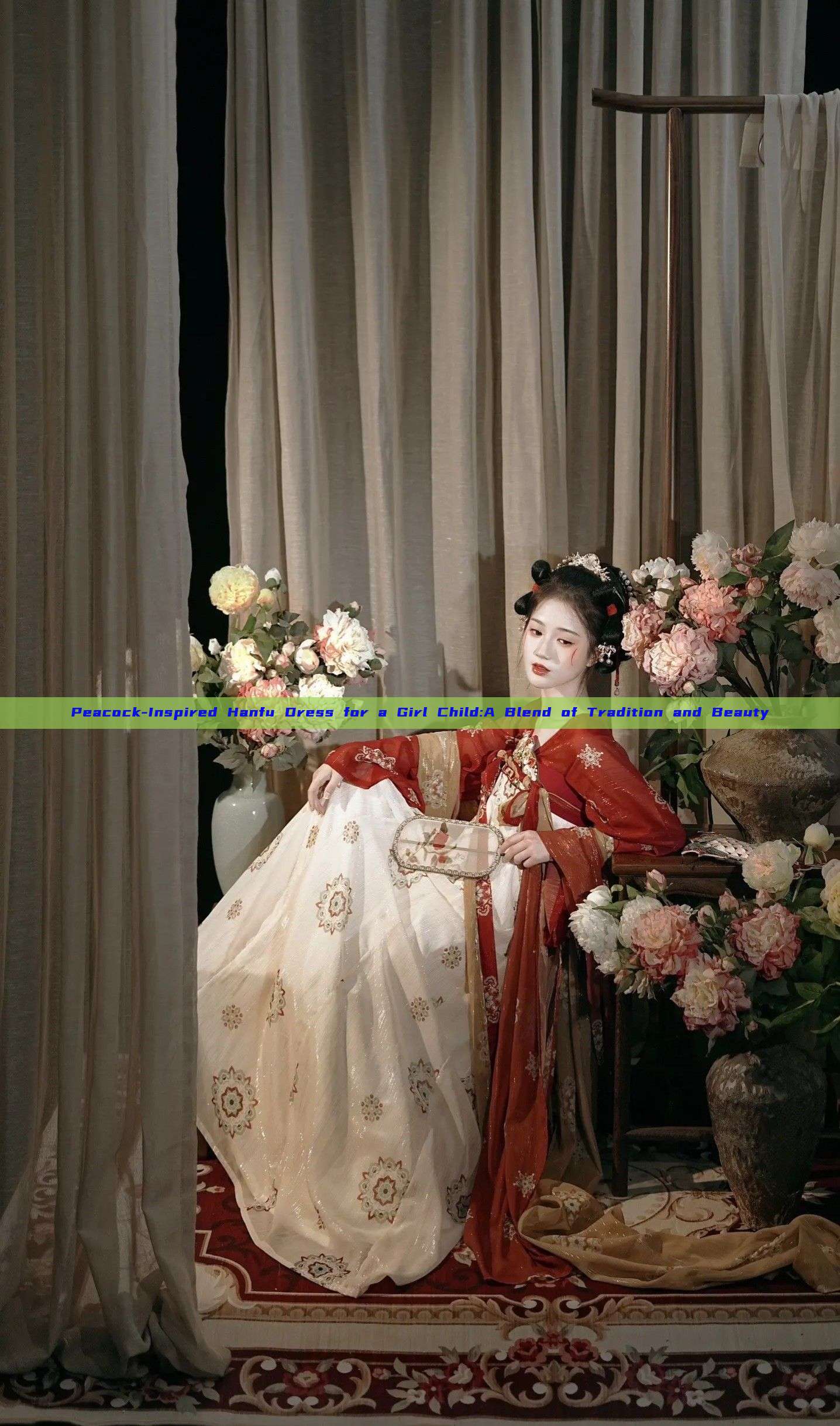 Peacock-Inspired Hanfu Dress for a Girl Child:A Blend of Tradition and Beauty