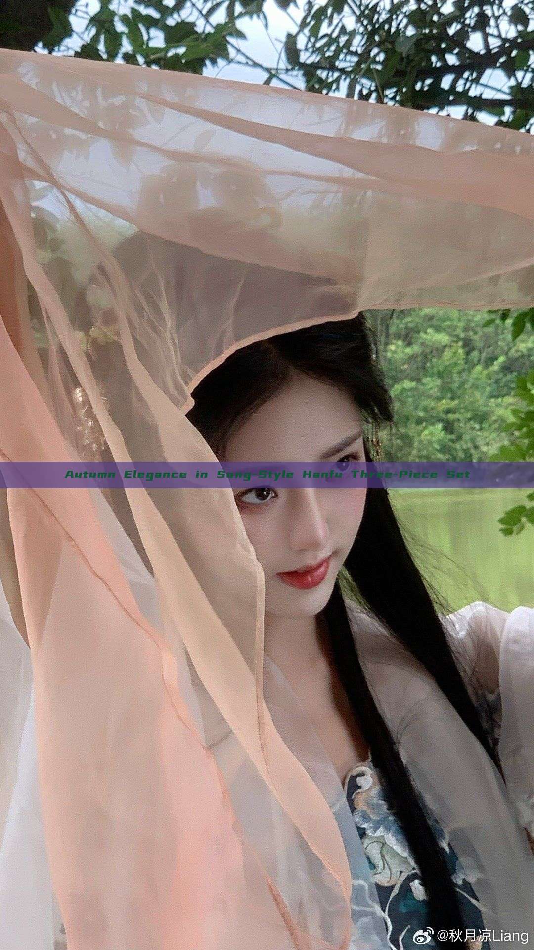 Autumn Elegance in Song-Style Hanfu Three-Piece Set