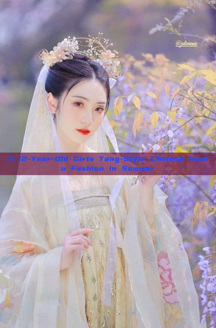 A 12-Year-Old Girls Tang-Style Chinese Hanfu Fashion in Summer A 12-Year-Old Girls Tang-Style Chinese Hanfu Fashion in Summer