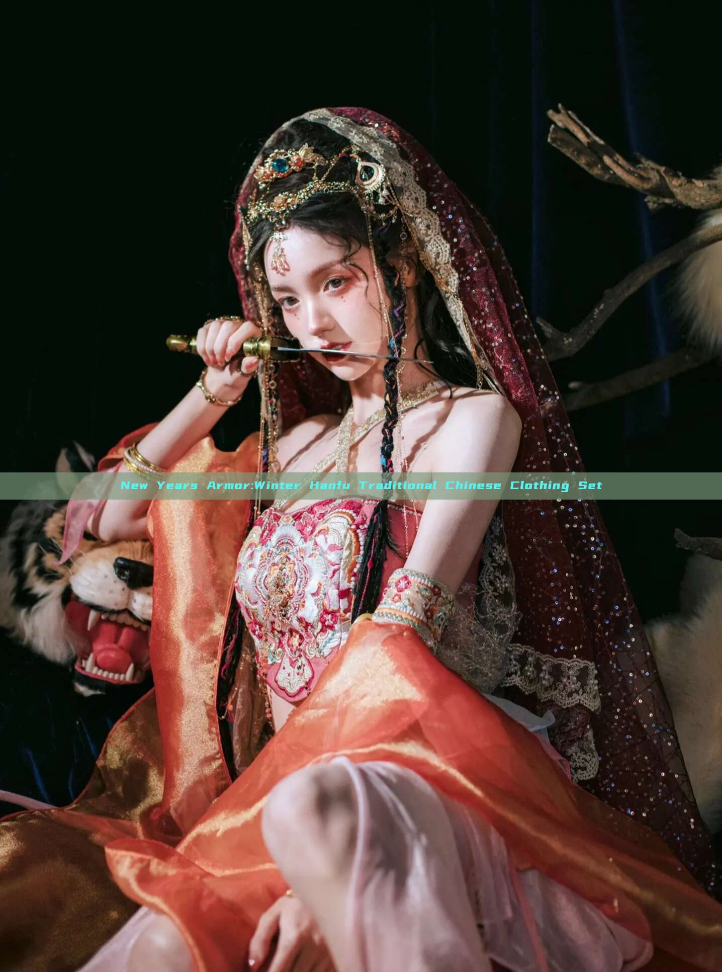 New Years Armor:Winter Hanfu Traditional Chinese Clothing Set New Years Armor:Winter Hanfu Traditional Chinese Clothing Set