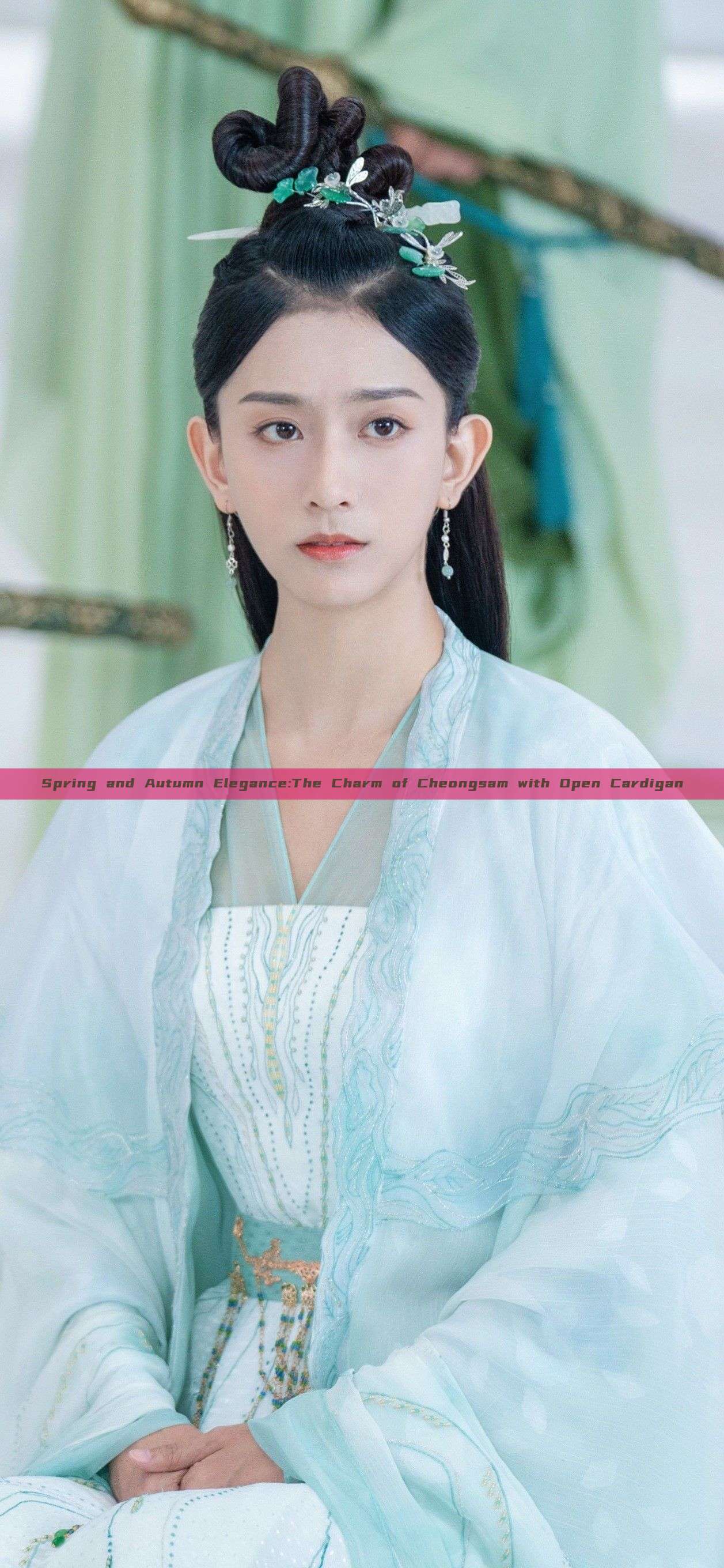 Spring and Autumn Elegance:The Charm of Cheongsam with Open Cardigan Spring and Autumn Elegance:The Charm of Cheongsam with Open Cardigan