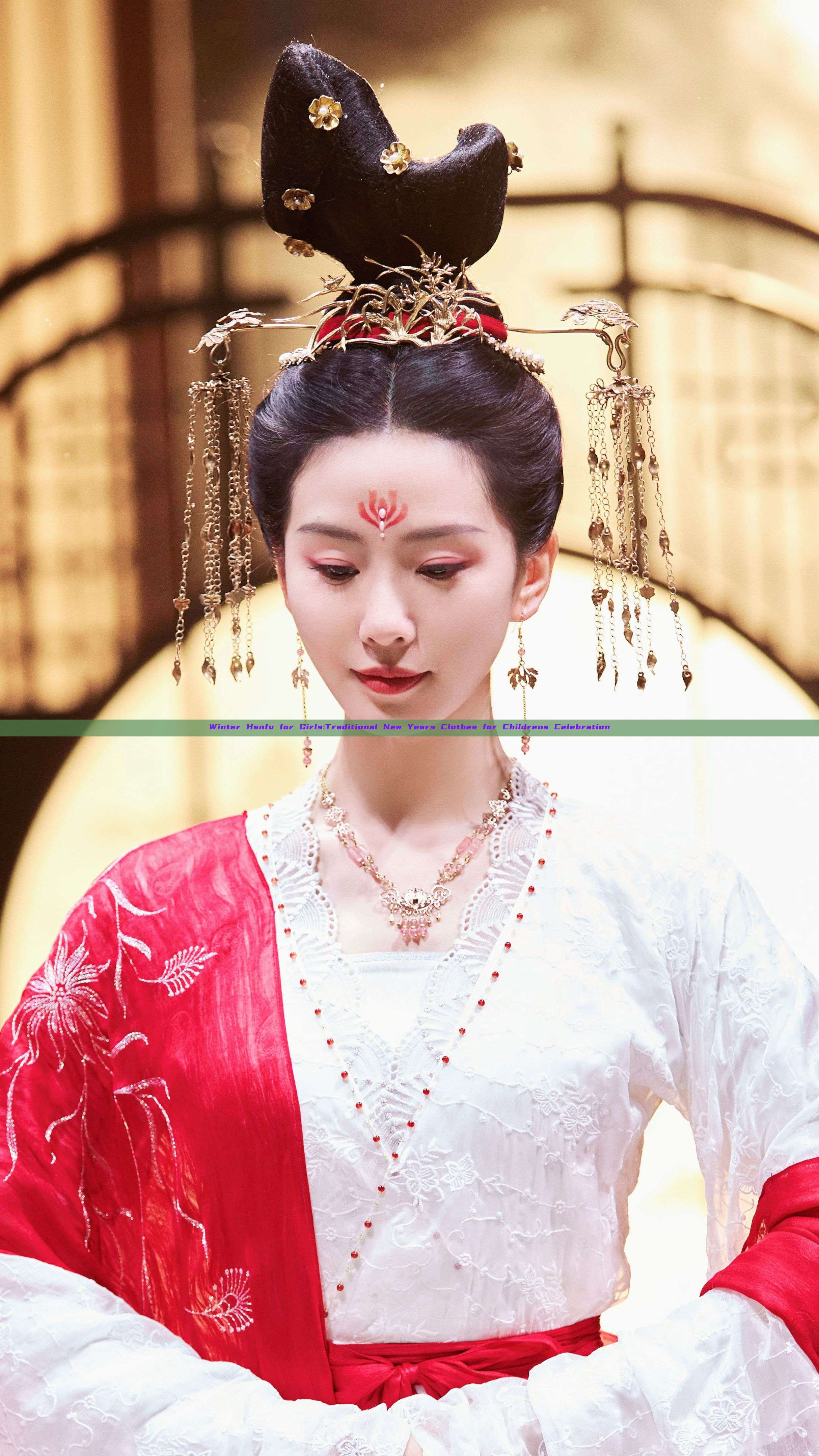 Winter Hanfu for Girls:Traditional New Years Clothes for Childrens Celebration Winter Hanfu for Girls:Traditional New Years Clothes for Childrens Celebration