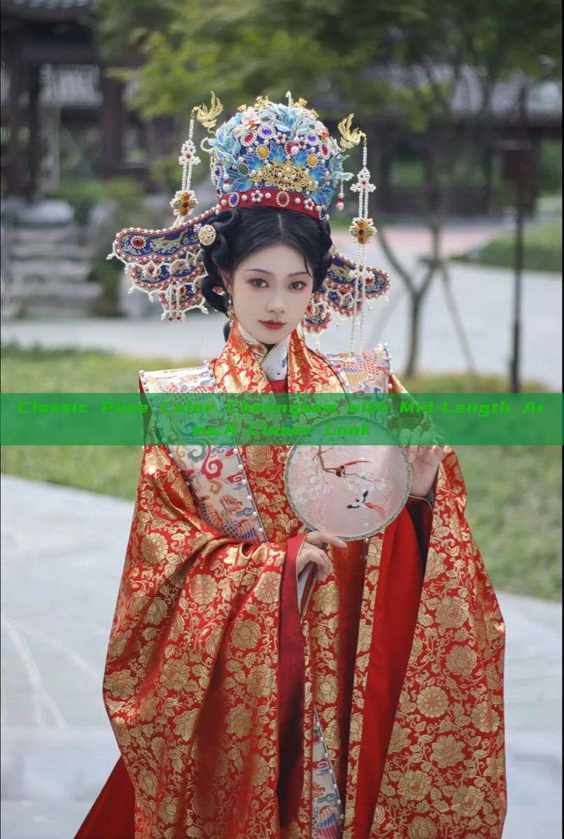 Classic Pure Color Cheongsam with Mid-Length Arms:A Closer Look