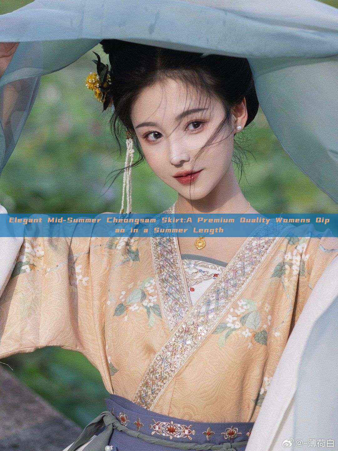 Elegant Mid-Summer Cheongsam Skirt:A Premium Quality Womens Qipao in a Summer Length