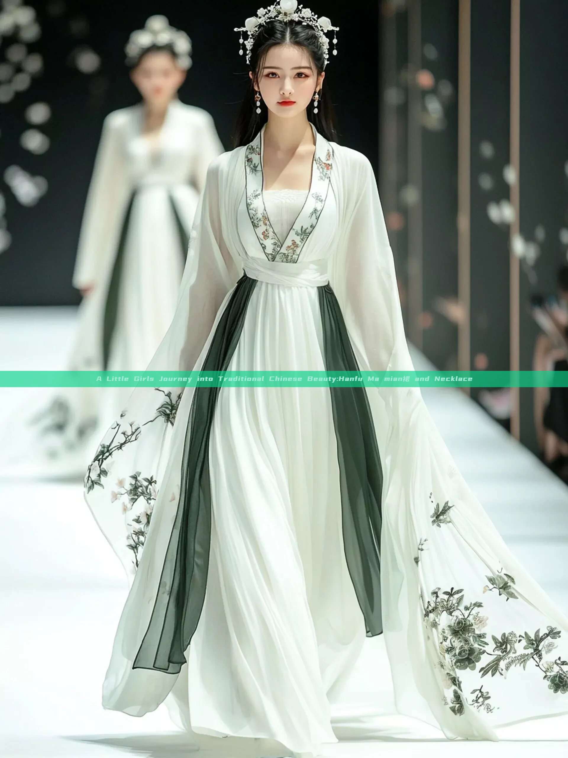 A Little Girls Journey into Traditional Chinese Beauty:Hanfu Ma mian裙 and Necklace