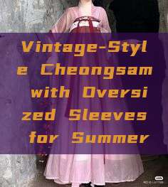 Vintage-Style Cheongsam with Oversized Sleeves for Summer