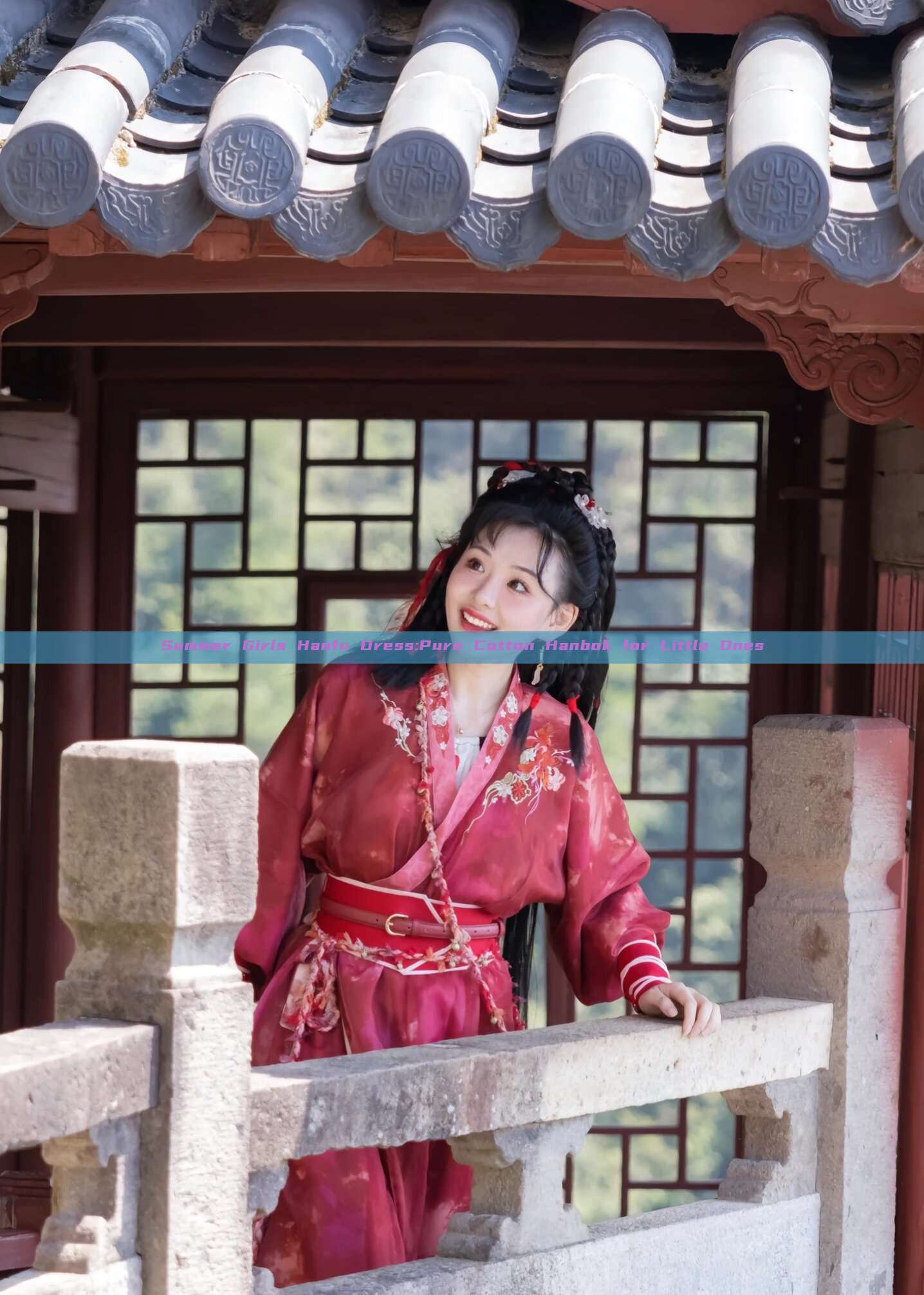 Summer Girls Hanfu Dress:Pure Cotton Hanbok for Little Ones Summer Girls Hanfu Dress:Pure Cotton Hanbok for Little Ones