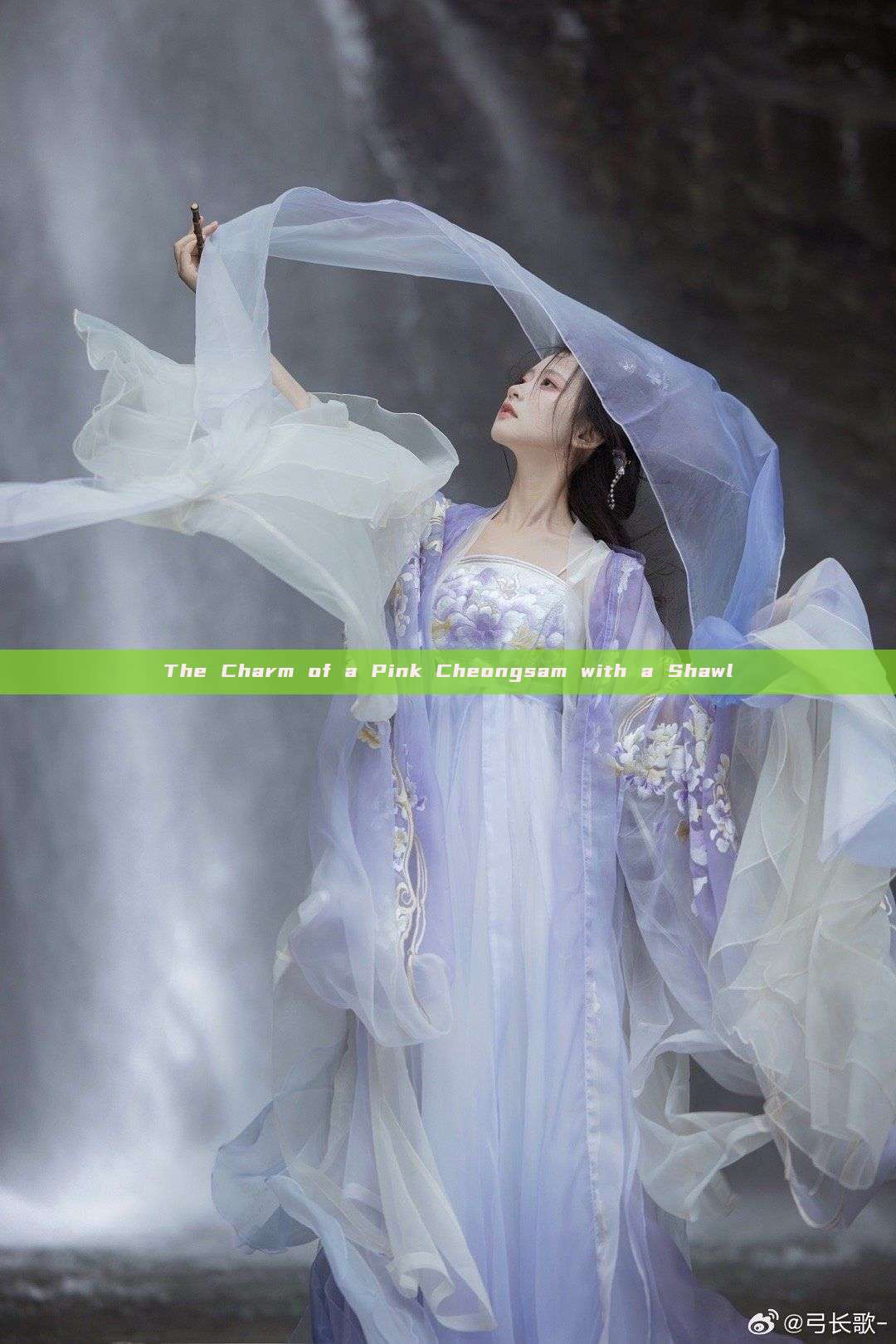 The Charm of a Pink Cheongsam with a Shawl