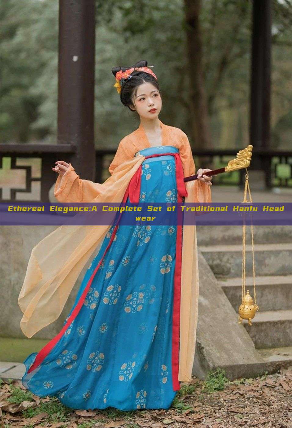 Ethereal Elegance:A Complete Set of Traditional Hanfu Headwear