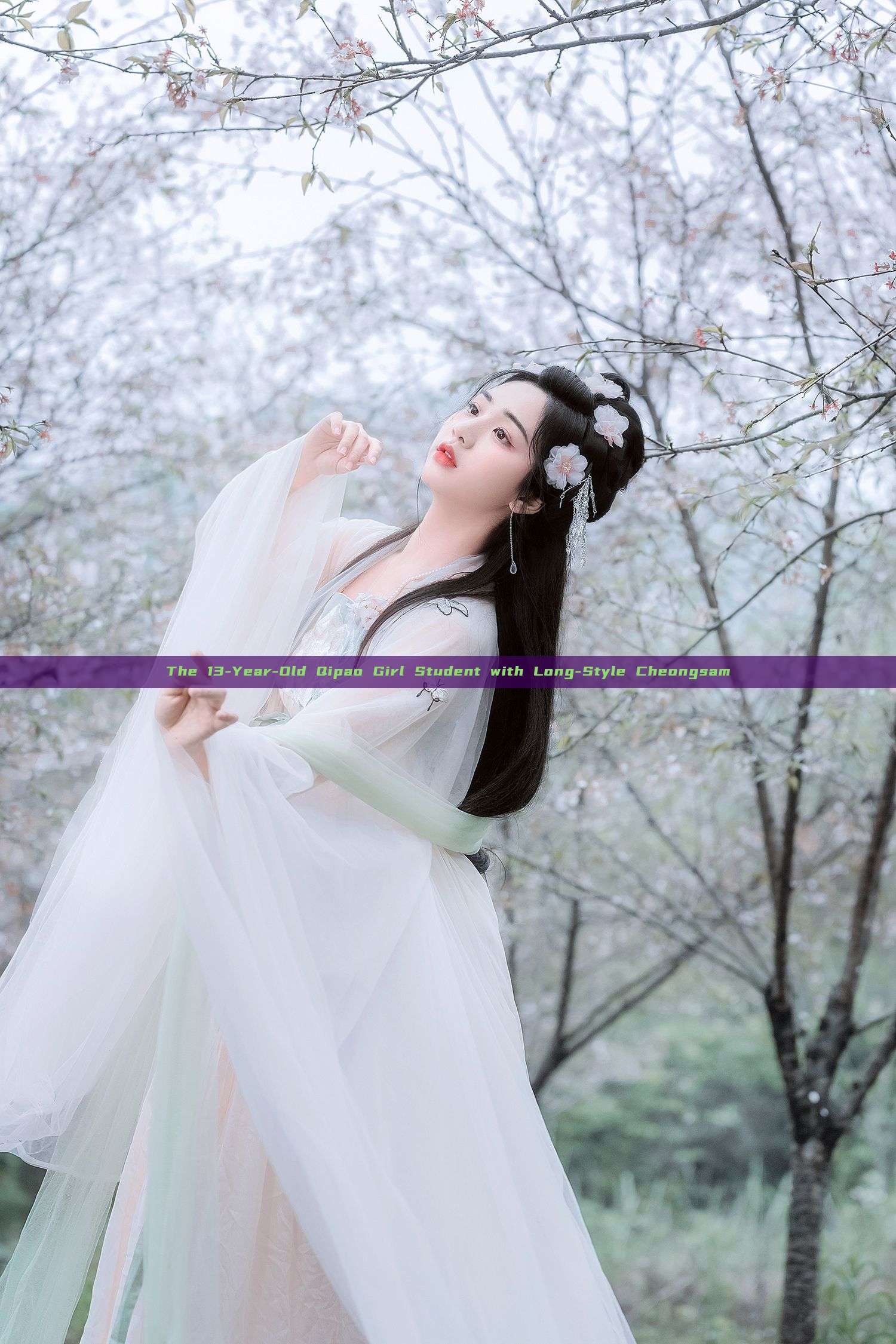 The 13-Year-Old Qipao Girl Student with Long-Style Cheongsam