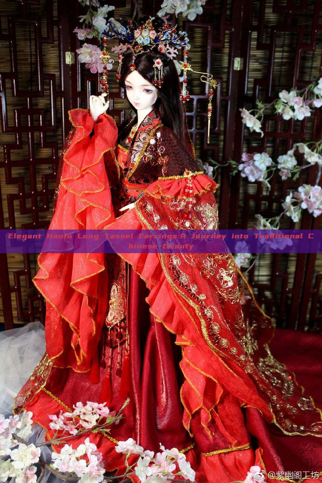Elegant Hanfu Long Tassel Earrings:A Journey into Traditional Chinese Beauty Elegant Hanfu Long Tassel Earrings:A Journey into Traditional Chinese Beauty