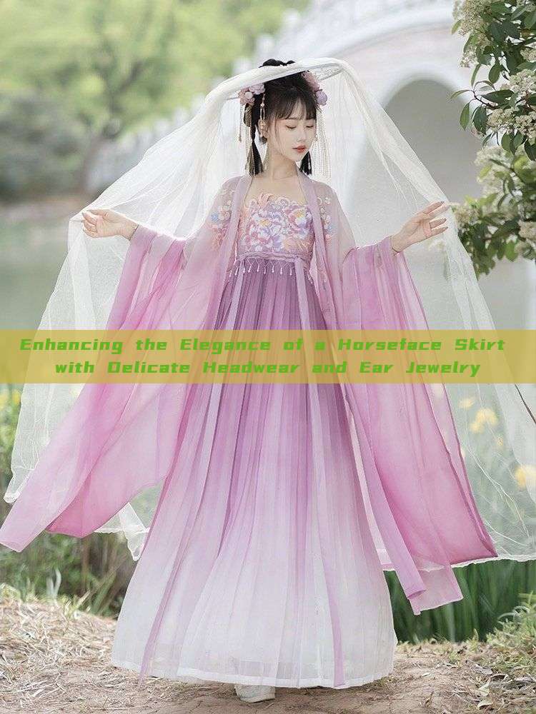 Enhancing the Elegance of a Horseface Skirt with Delicate Headwear and Ear Jewelry