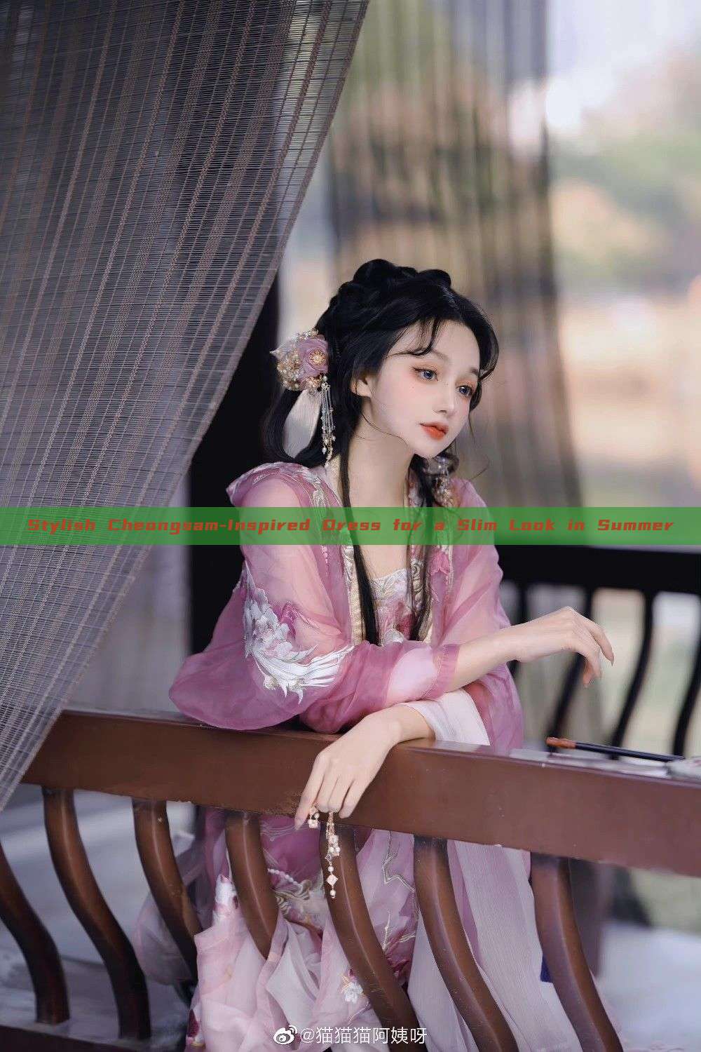 Stylish Cheongsam-Inspired Dress for a Slim Look in Summer