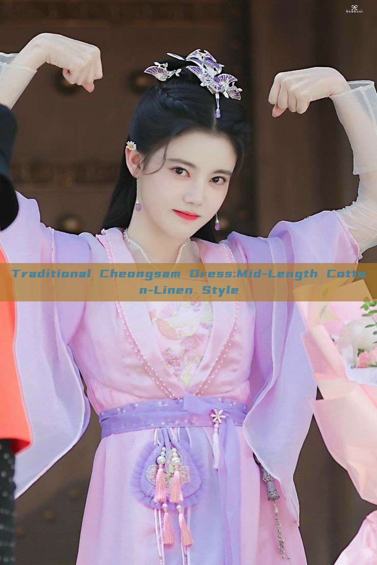Traditional Cheongsam Dress:Mid-Length Cotton-Linen Style Traditional Cheongsam Dress:Mid-Length Cotton-Linen Style