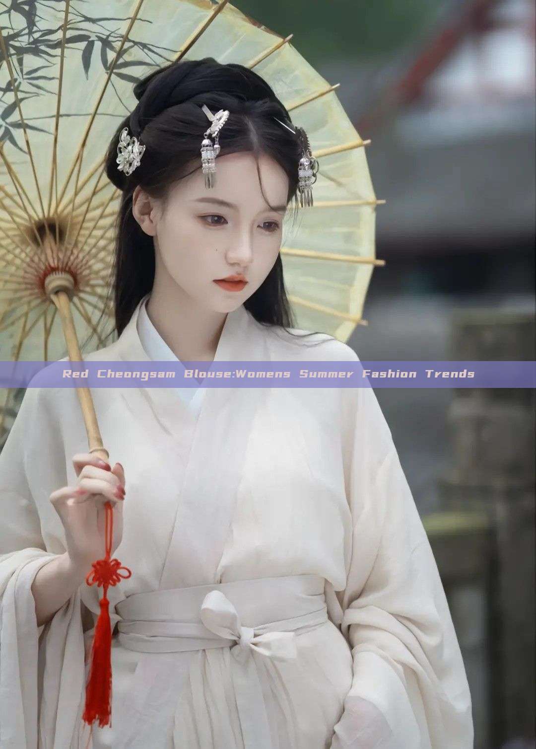 Red Cheongsam Blouse:Womens Summer Fashion Trends