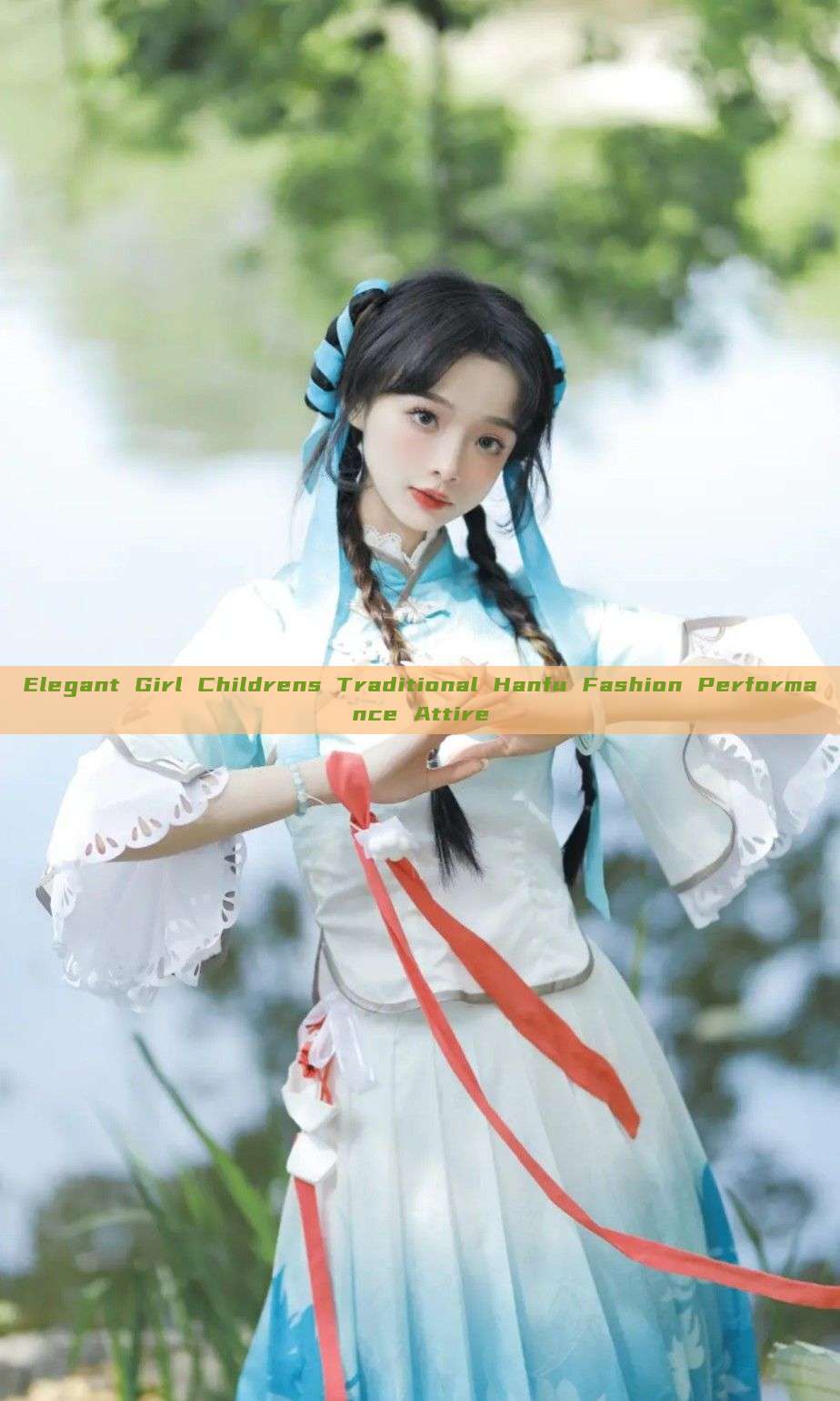 Elegant Girl Childrens Traditional Hanfu Fashion Performance Attire Elegant Girl Childrens Traditional Hanfu Fashion Performance Attire