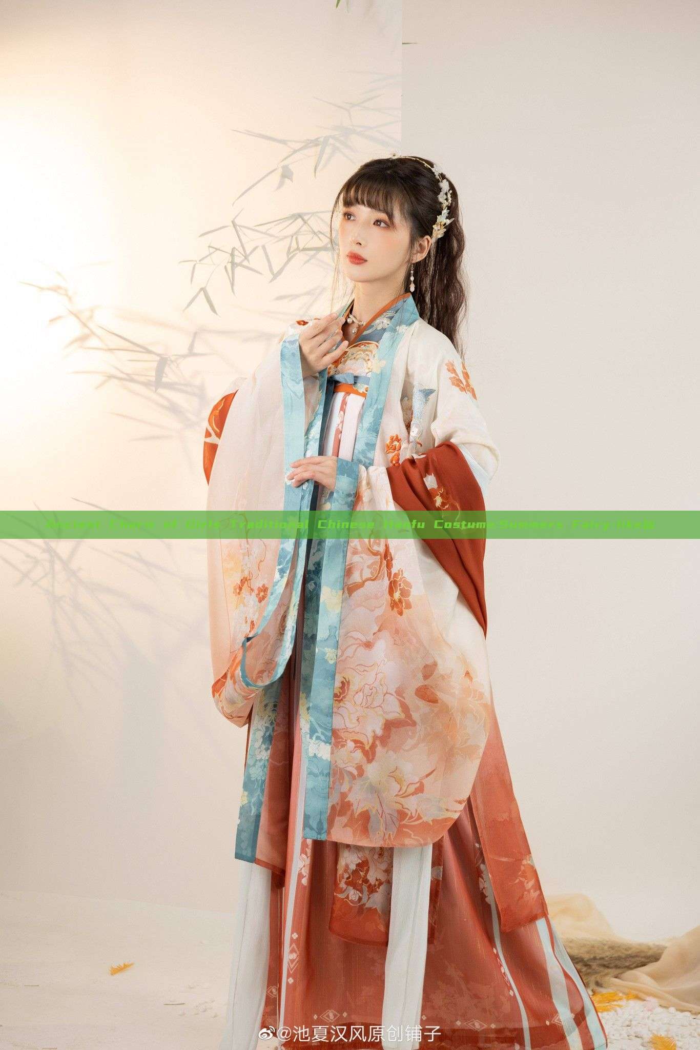 Ancient Charm of Girls Traditional Chinese Hanfu Costume:Summers Fairy-like仙氣 Ancient Charm of Girls Traditional Chinese Hanfu Costume:Summers Fairy-like仙氣