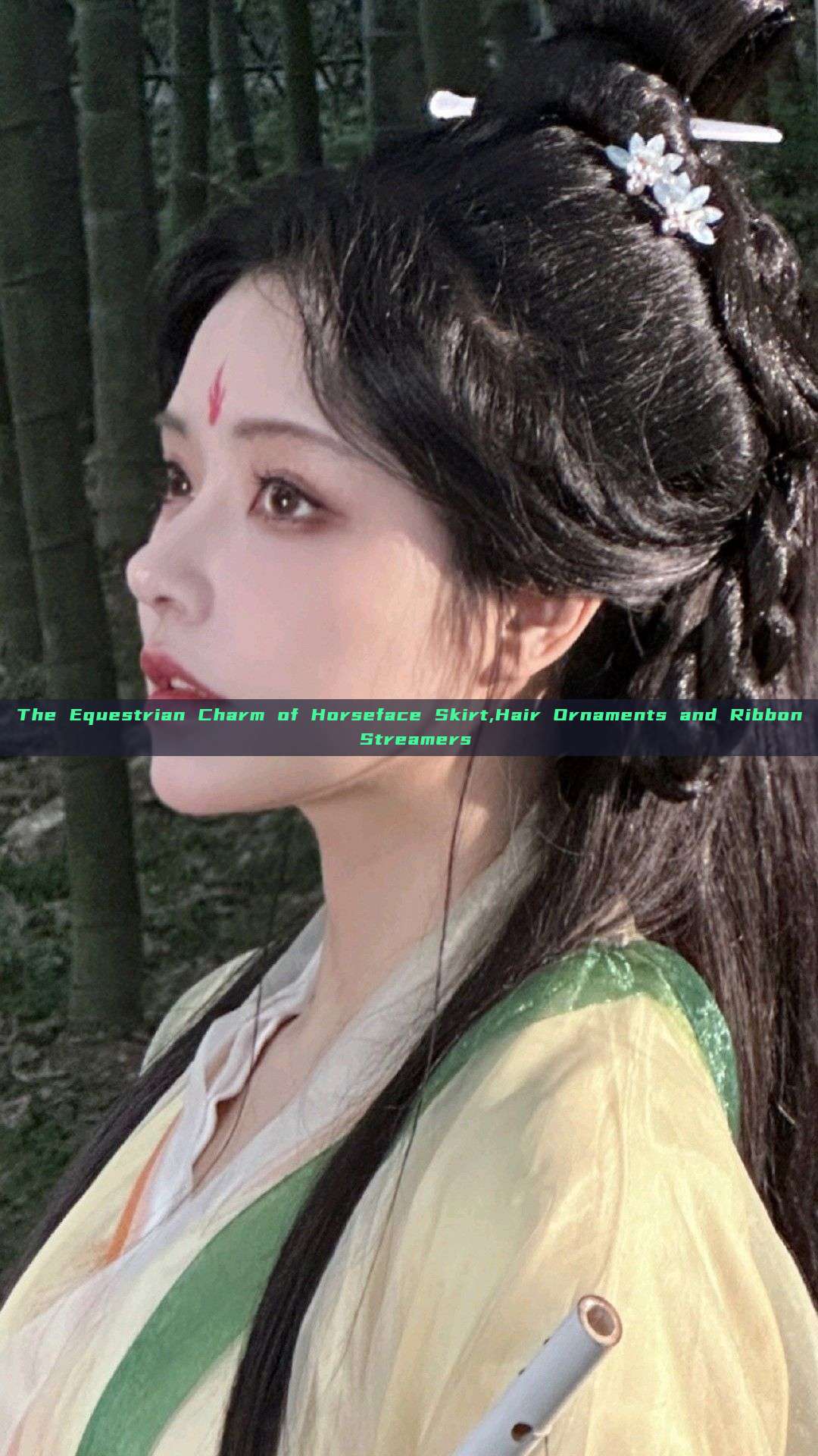 The Equestrian Charm of Horseface Skirt,Hair Ornaments and Ribbon Streamers The Equestrian Charm of Horseface Skirt,Hair Ornaments and Ribbon Streamers