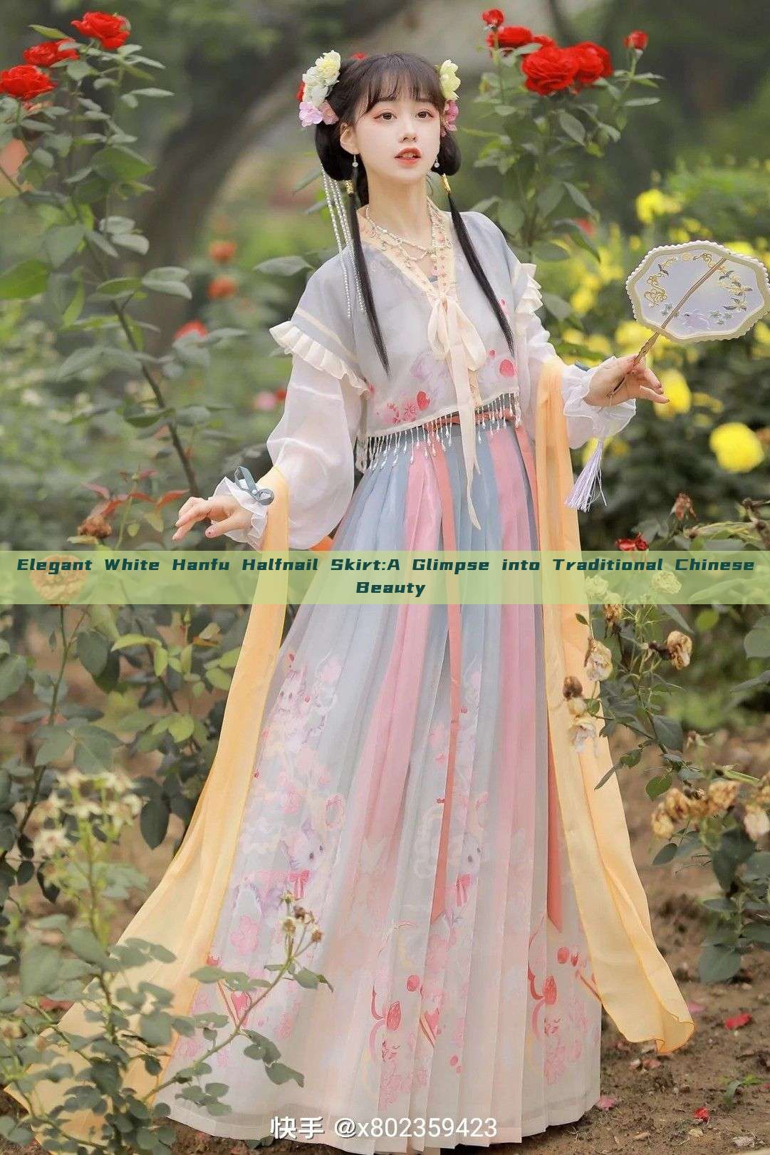 Elegant White Hanfu Halfnail Skirt:A Glimpse into Traditional Chinese Beauty Elegant White Hanfu Halfnail Skirt:A Glimpse into Traditional Chinese Beauty
