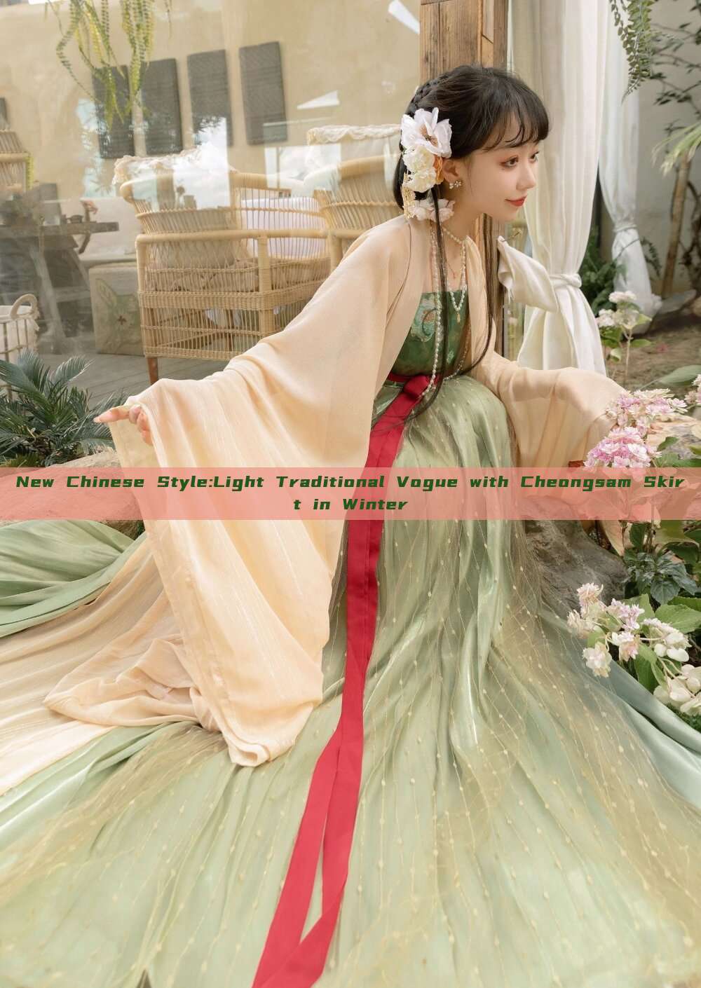 New Chinese Style:Light Traditional Vogue with Cheongsam Skirt in Winter New Chinese Style:Light Traditional Vogue with Cheongsam Skirt in Winter