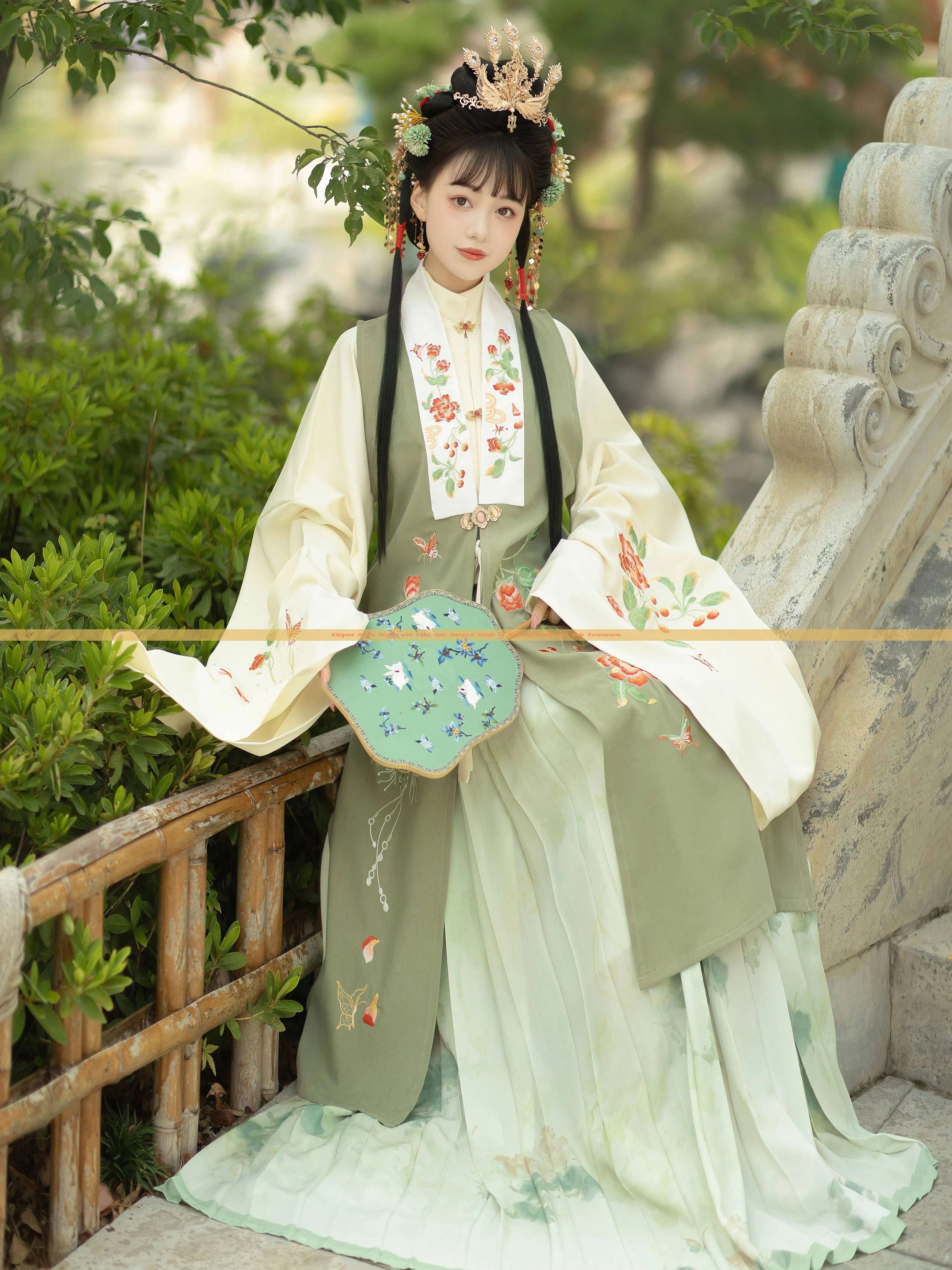 Elegant Hanfu Styles with Fake Hair Bangs:A Guide to Wearing Hanfu with Hair Extensions Elegant Hanfu Styles with Fake Hair Bangs:A Guide to Wearing Hanfu with Hair Extensions