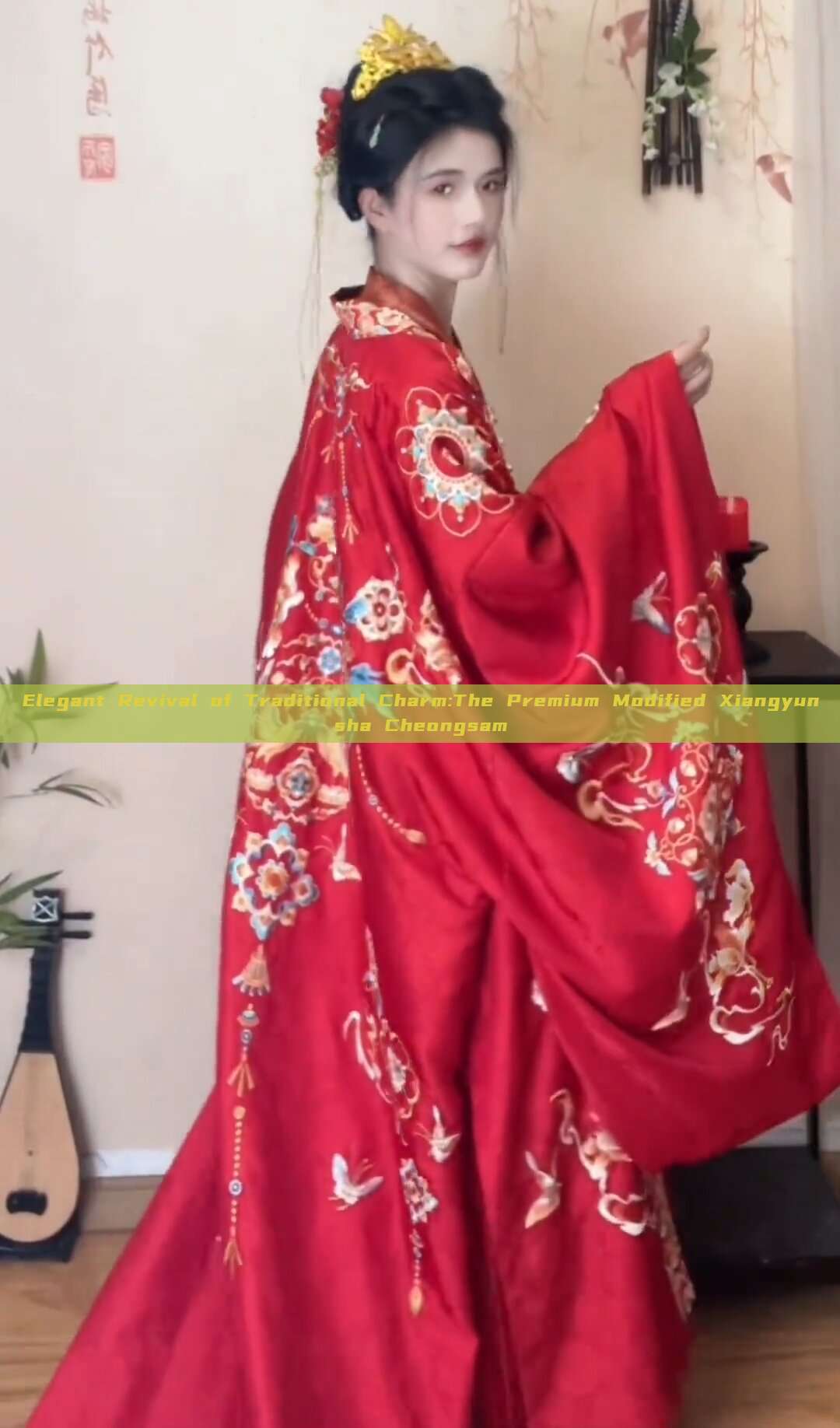 Elegant Revival of Traditional Charm:The Premium Modified Xiangyunsha Cheongsam Elegant Revival of Traditional Charm:The Premium Modified Xiangyunsha Cheongsam
