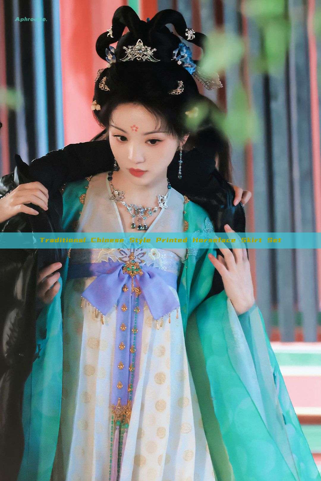 Traditional Chinese Style Printed Horseface Skirt Set Traditional Chinese Style Printed Horseface Skirt Set