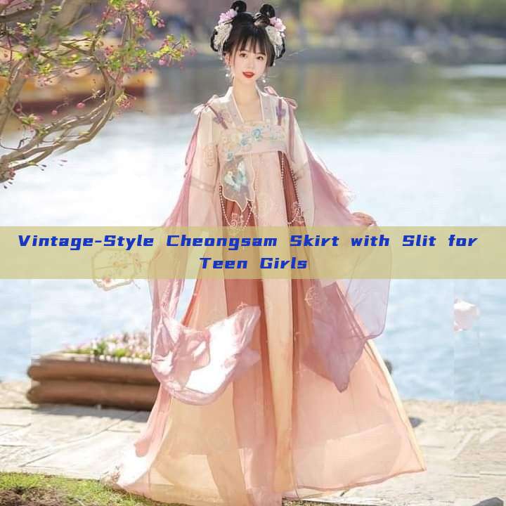 Vintage-Style Cheongsam Skirt with Slit for Teen Girls Vintage-Style Cheongsam Skirt with Slit for Teen Girls
