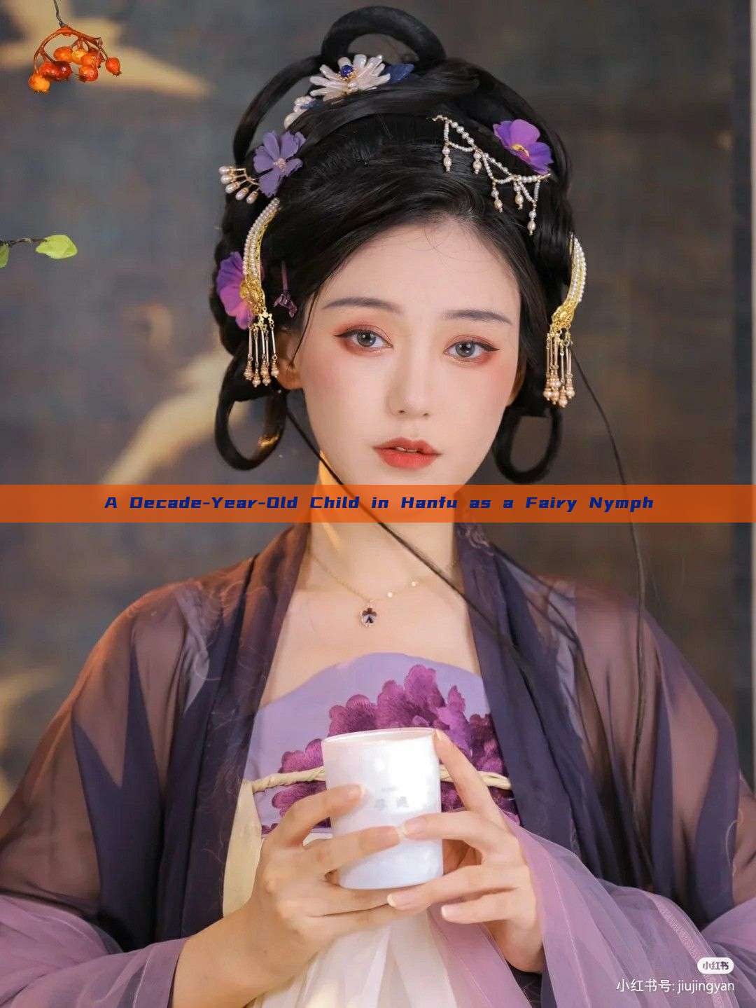 A Decade-Year-Old Child in Hanfu as a Fairy Nymph