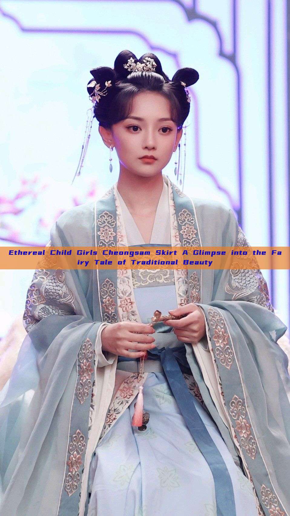 Ethereal Child Girls Cheongsam Skirt A Glimpse into the Fairy Tale of Traditional Beauty
