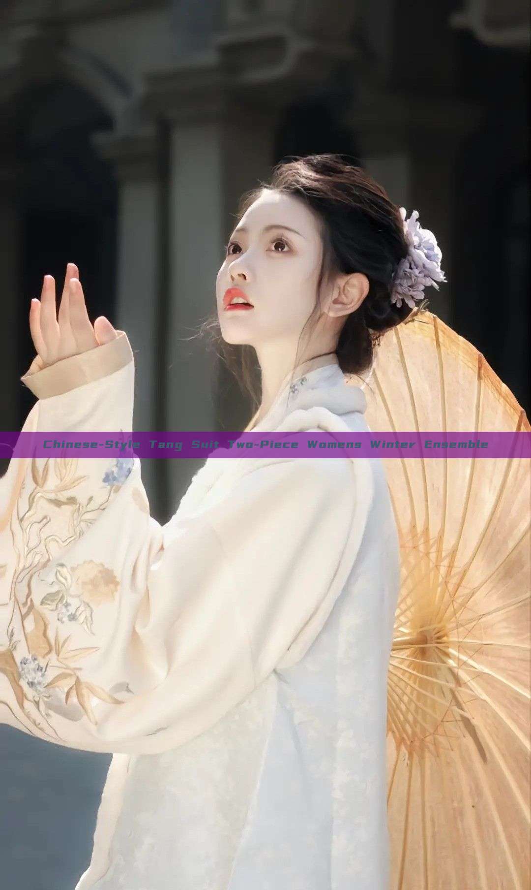 Chinese-Style Tang Suit Two-Piece Womens Winter Ensemble